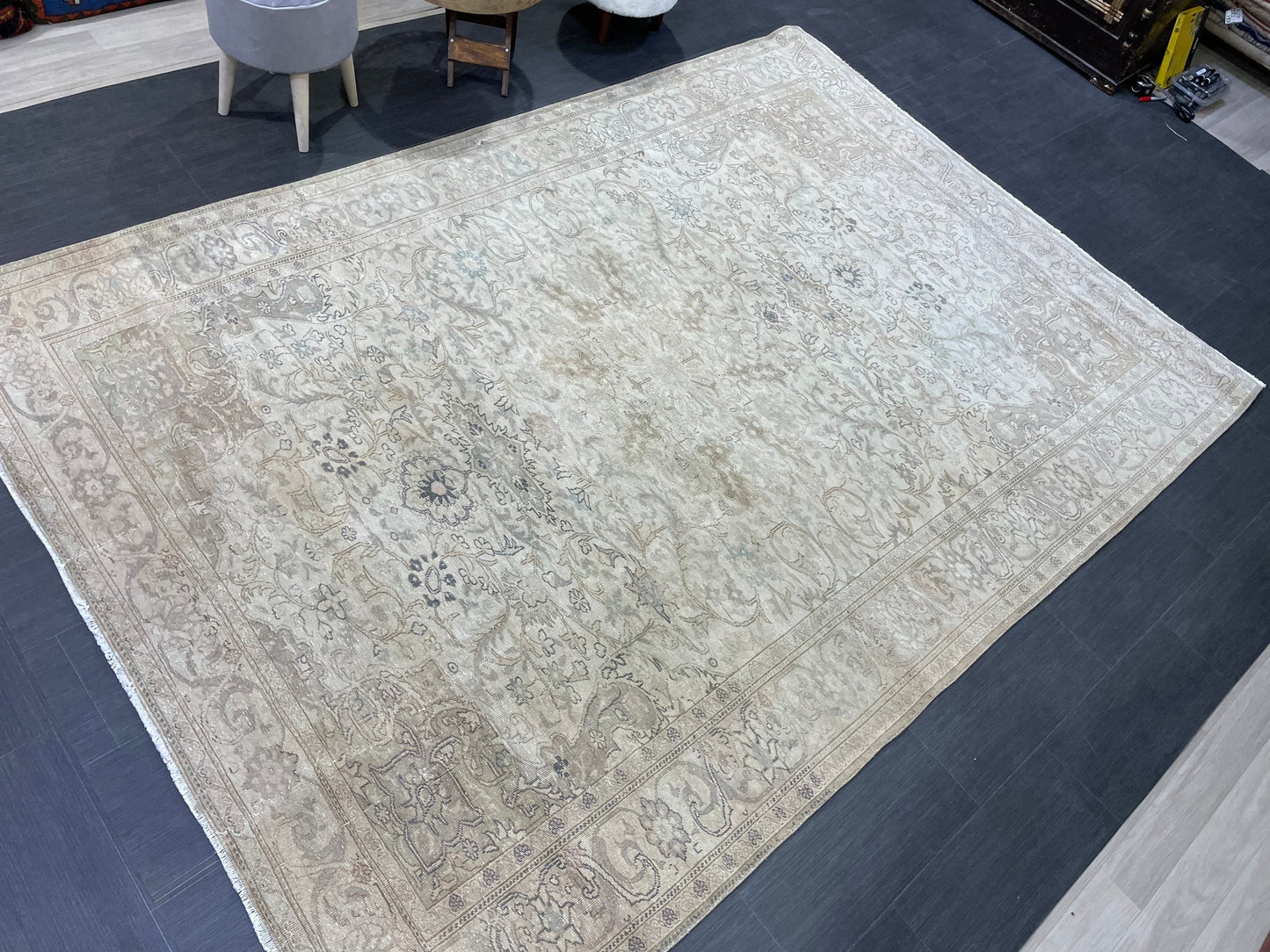 Fine Hand Knotted Rug, Vintage 6.5 x 9.4 Rug, Persian Rug, Turkish Rug, Oushak Rug, Handmade Rug, Rustic Rug, Wool Rug, Wholesalerug