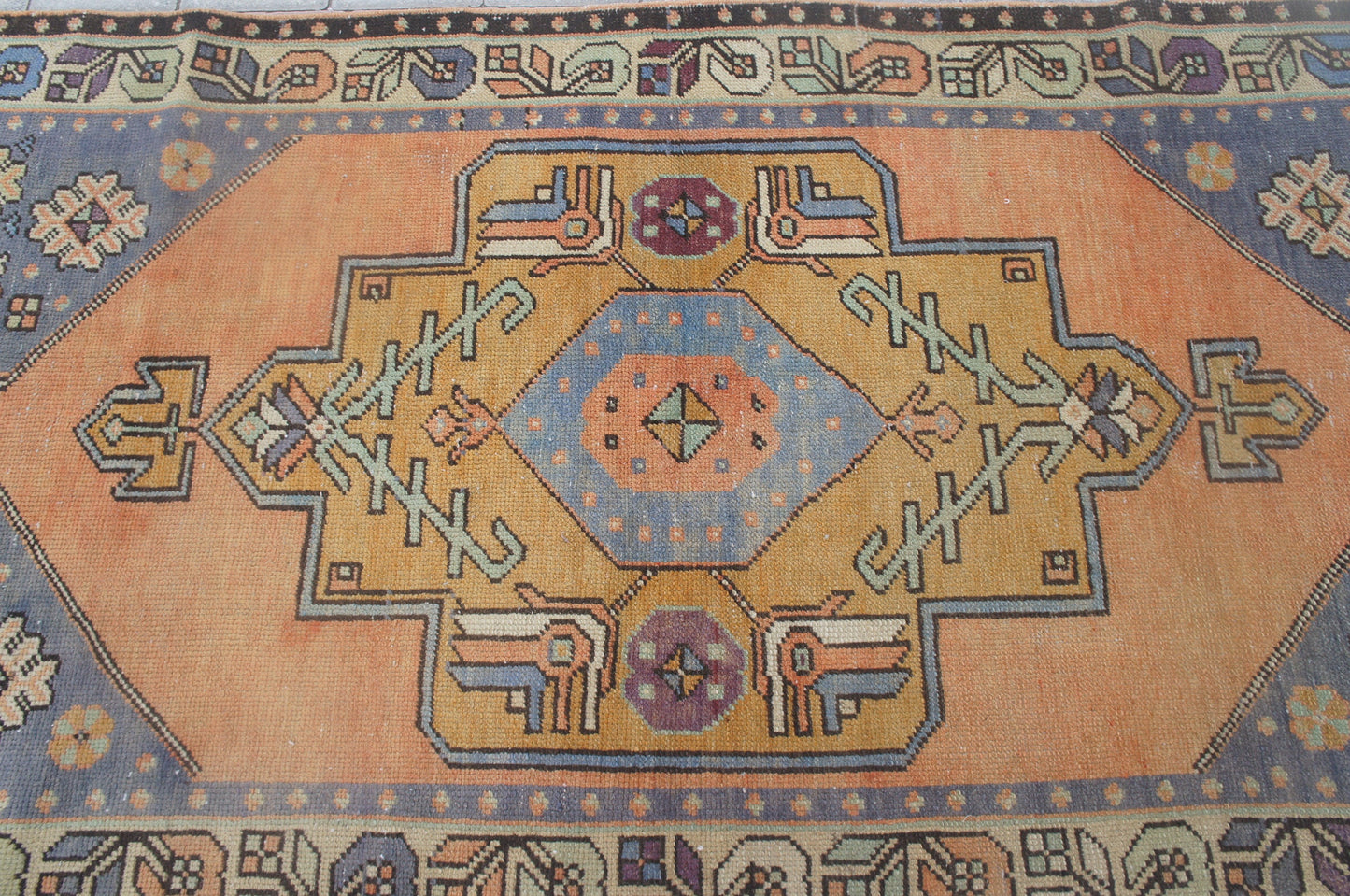 Vintage Rug TurkishRug Oushak Rug Oushak Rug Turkish Rug, Wool Oushak Rug, Turkish Oushak Rug