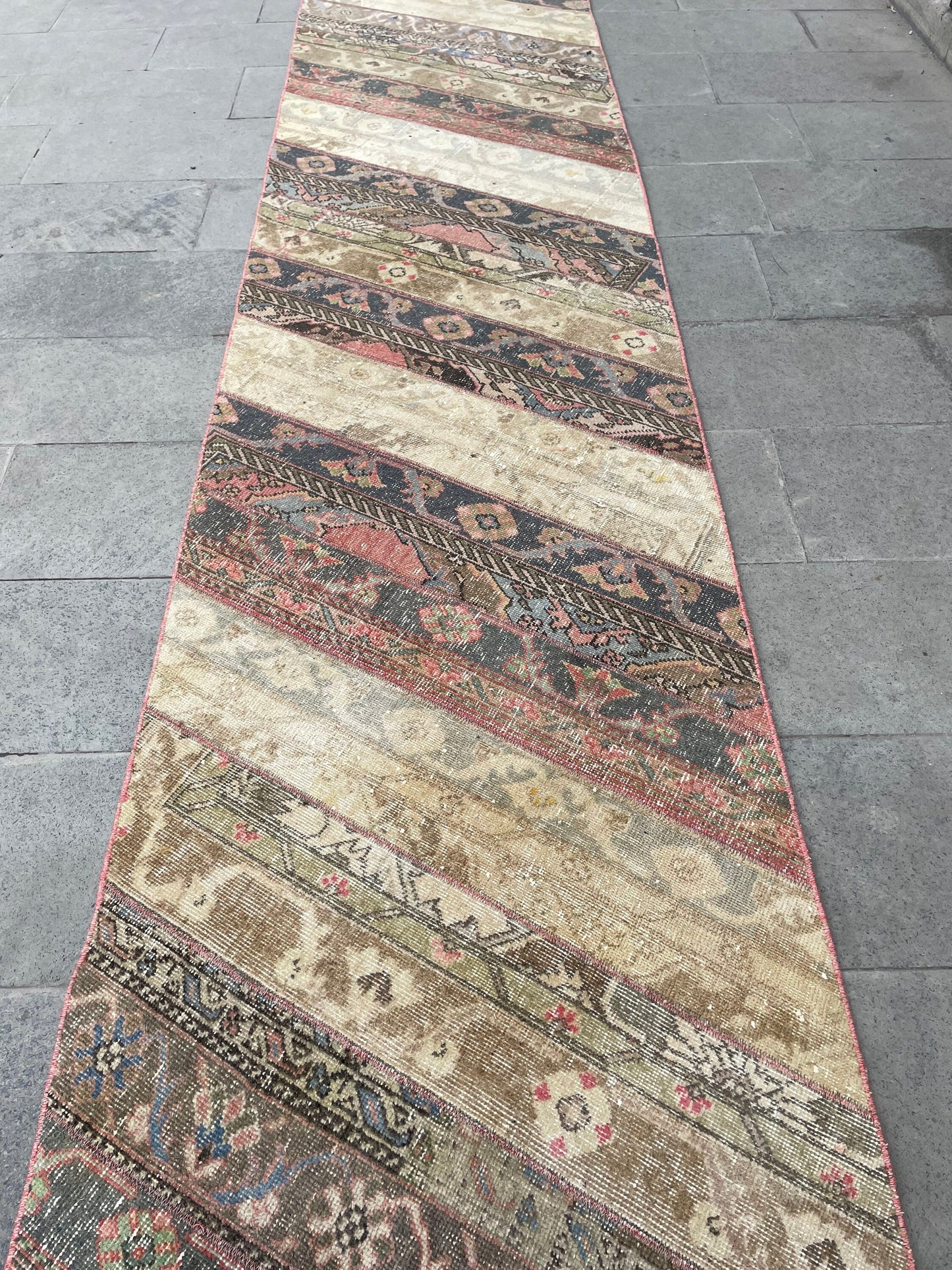 Extra Long Turkish Runner Very Long Patchwork Runner Rug 2.7 x 20 ft Vintage Runner Rug Oushak XL Oriental Runner Rug Staircase Runner rug