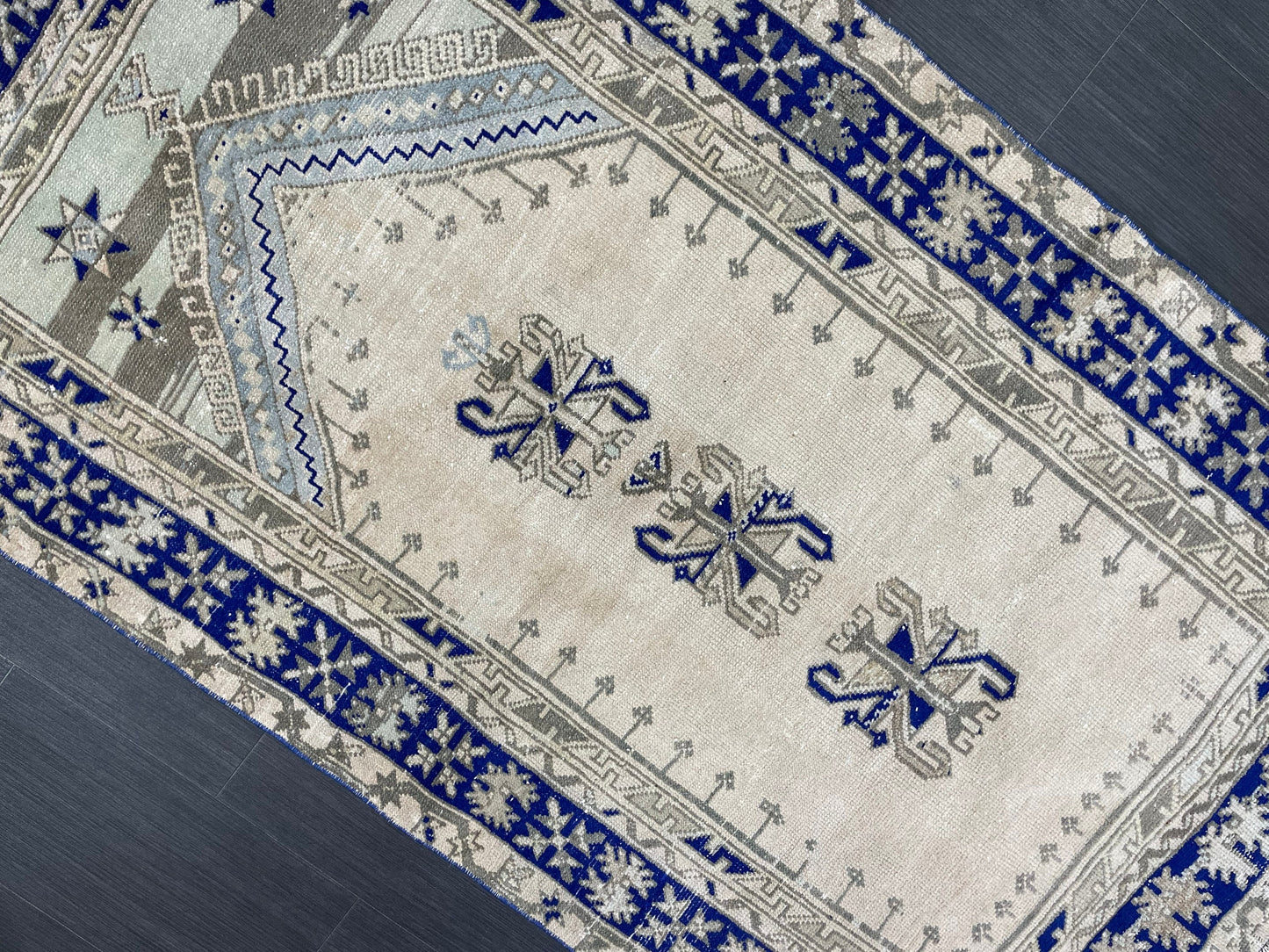 Vintage Turkish RUG Oushak Rug 3.6 x 6.5 Vintage Rug Antique Rug Handmade Rug Hand Knotted Rug Bohemian Rug Wool Rug
