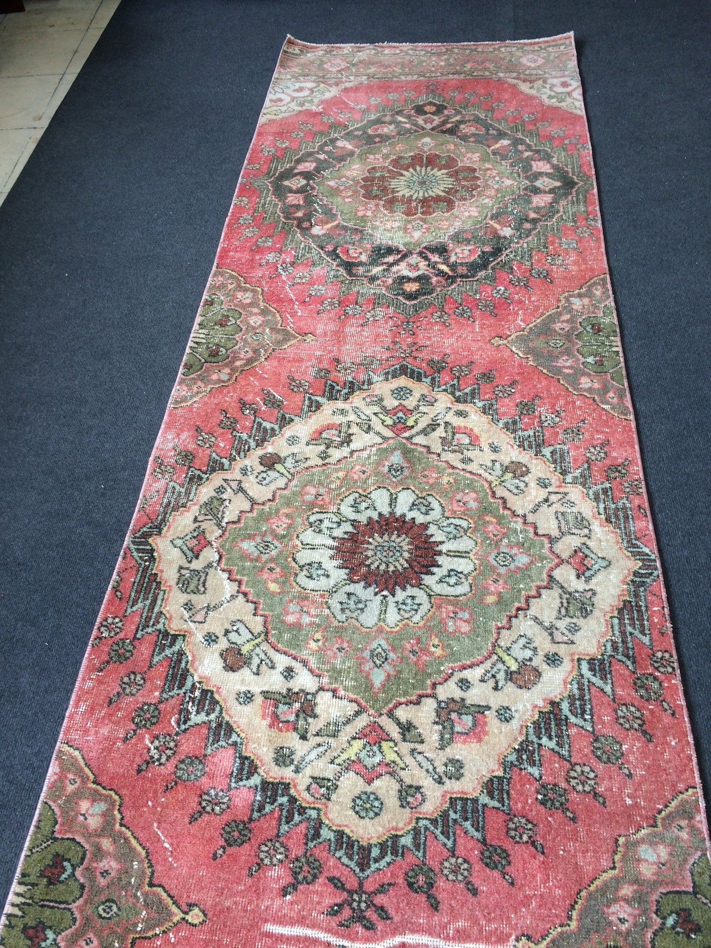 12 x 3 Oushak Runner Rug Turkish Runner Rug Vintage Runner Rug Hallway Runner Rug Kitchen Runner Rug Wool Runner Rug Wool Oushak Rugs