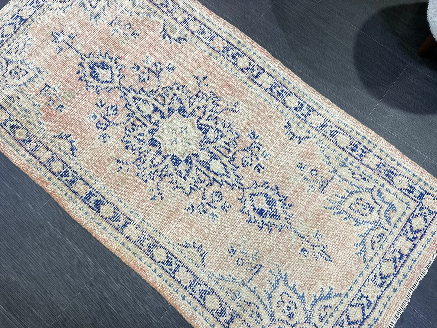 Antique Rug, Vintage 2.8 x 5.5 Rug, Turkish Wool Rug, Oushak Rug, Distressed Rug, Hand Knotted Rug, Persian Rug, Handmade Rug