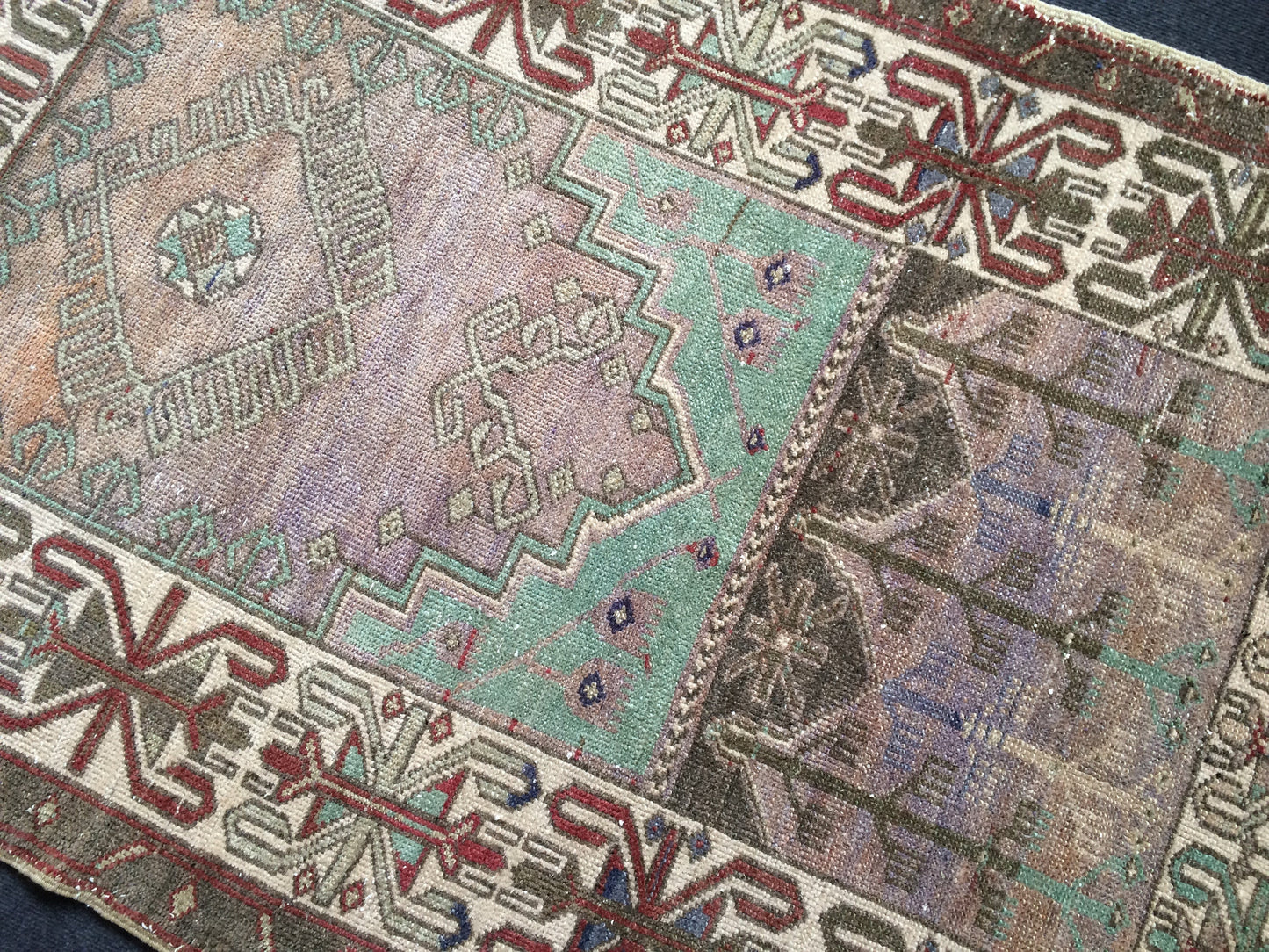 WOOL Oushak Rug Turkish Runner Rug Vintage Rug Hallway Rug Kitchen Rug Wool Nomad Rug Wool Oushak Rug Turkish Wool Oushak Rug 5.4 x 3.6