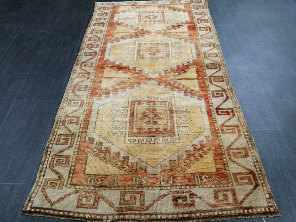 WOOL RUGS, 6 x 3.2 Vintage Rug Turkish Oushak Rug, Hand Made Rug, Living Room Rug, Oushak Rug, Farmhouse Rug, Oriental Rug,