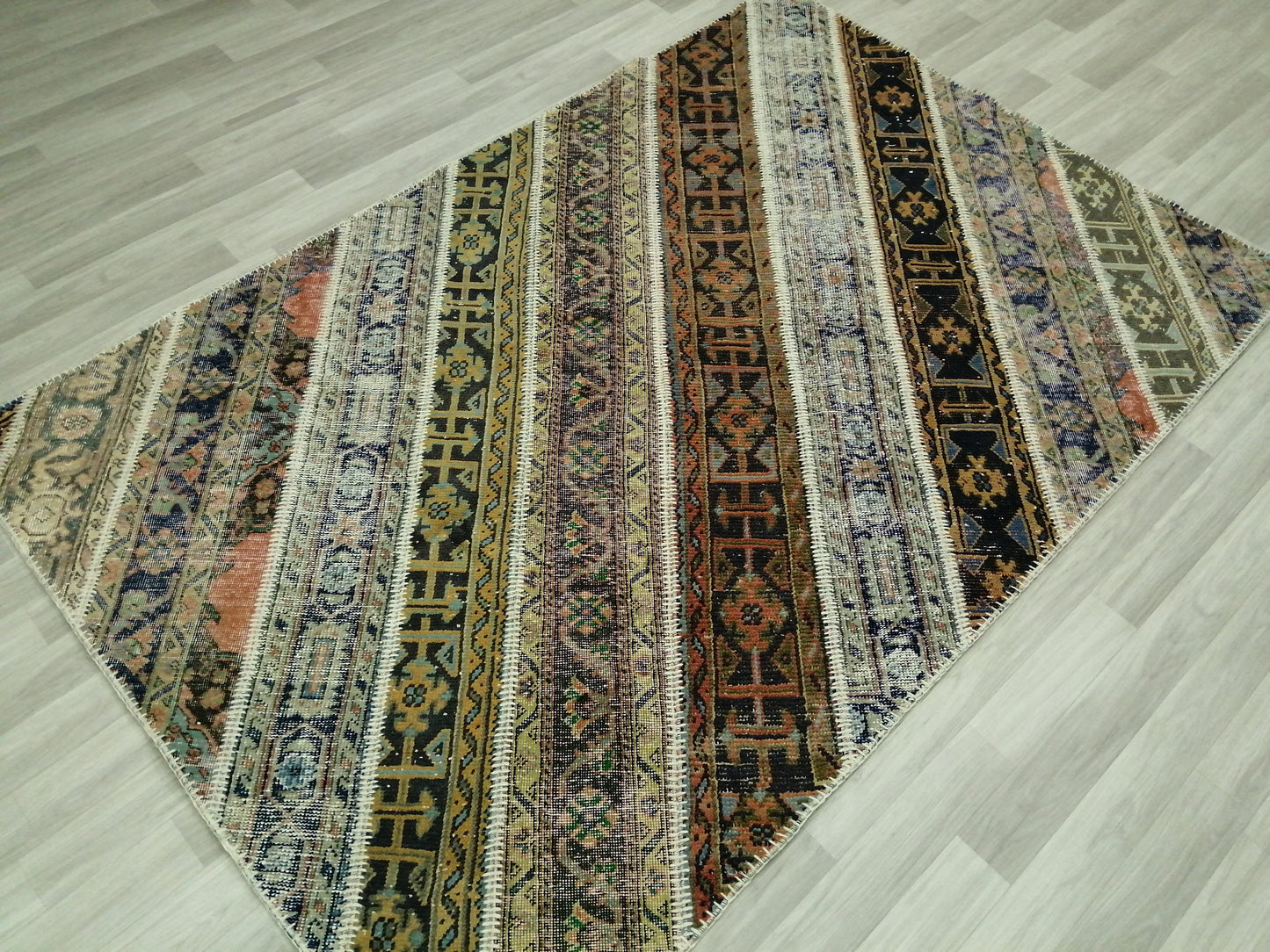 Patchwork Rugs, Handmade Rug Oushak Rug, Rustic Rug, Bohemian Runner, Turkish Rug Farmhouse Rug, Vintage Rug Company Wool rug Wholesale Rug