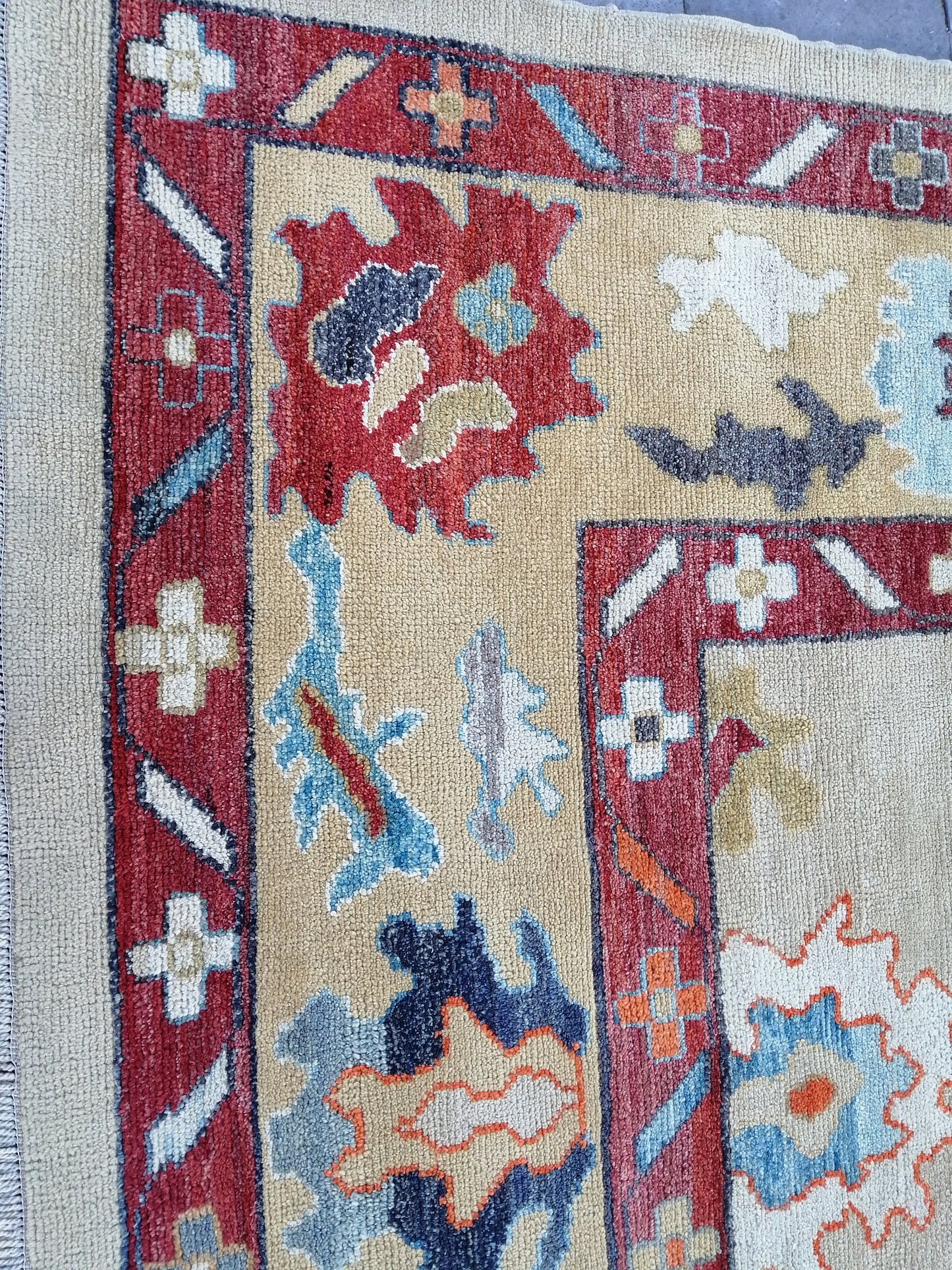 12 x 9 OUSHAK RUG, TURKISH Oushak Rug, Vintage Oushak Rug, Rug, Wool Oushak Rug Hand Made Rugs, Made In Turkey 9x12 Oushak Rug