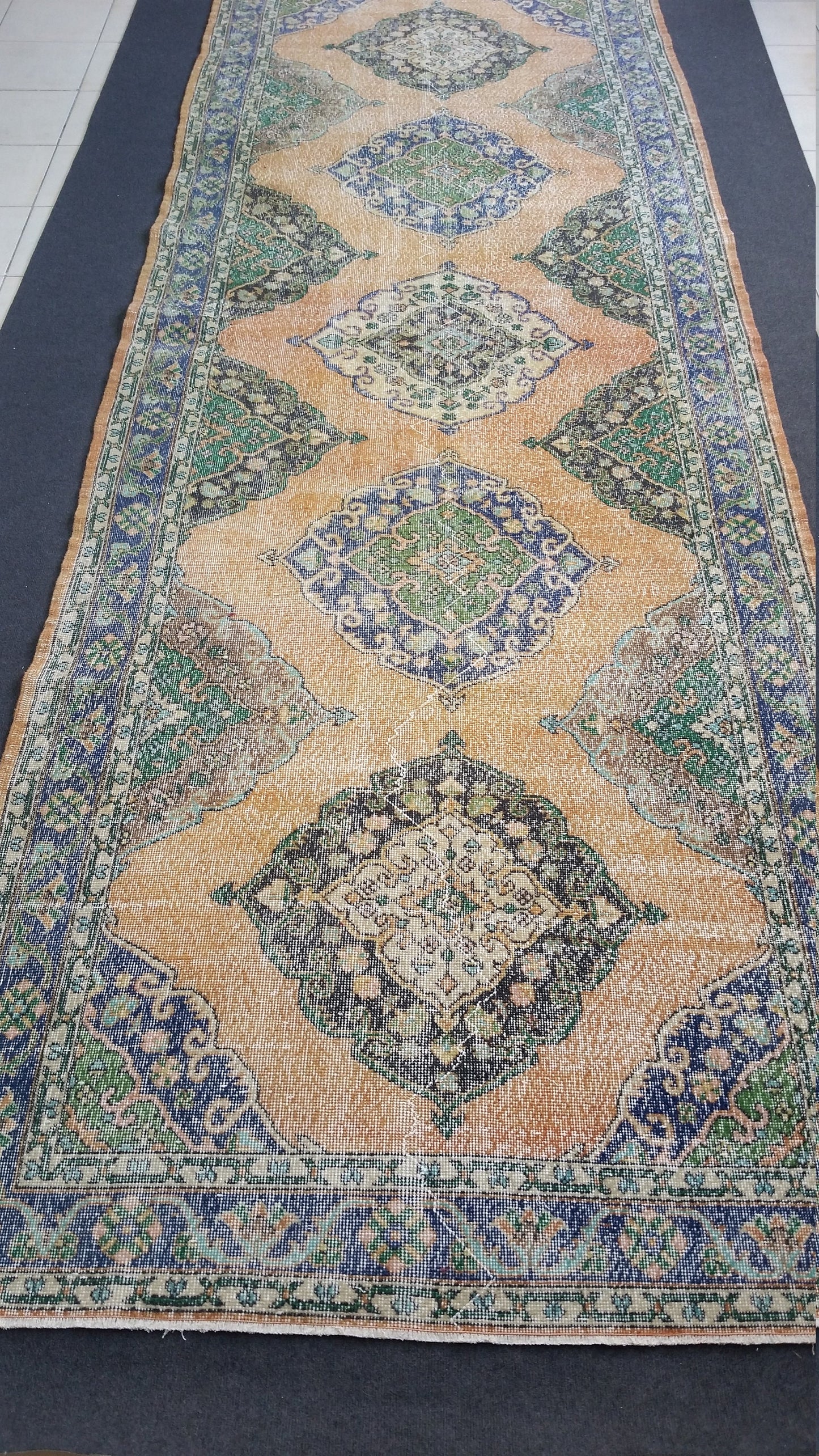 4.8 x 14 VINTAGE RUG , oushak Rug, Turkish Rug,Hand woven Rug, Vintage Rug HAND Made Rugs 5 by 14 runners