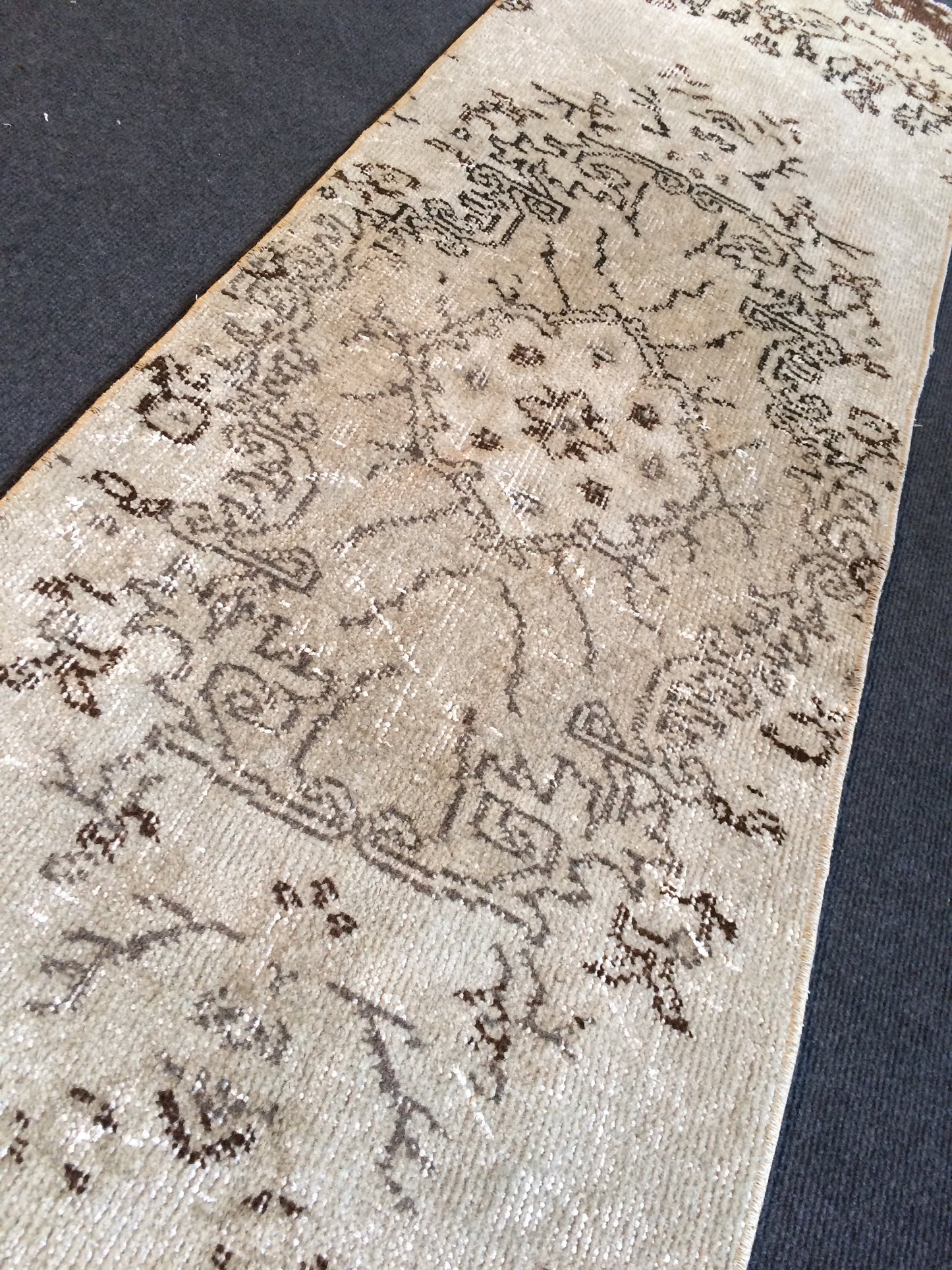 Vintage Rug Runner Turkish Runner Rug, Boho Runner Rug, Living Room Rug,Oushak Rug Runner Vintage Flooring Hallway Long Run