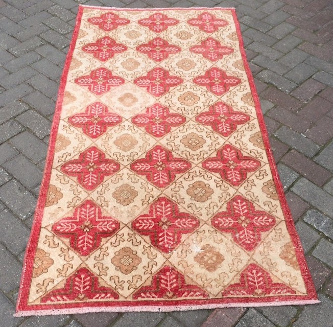 Vintage Rug Turkish Rug, Bohemian Rug Oushak Rug