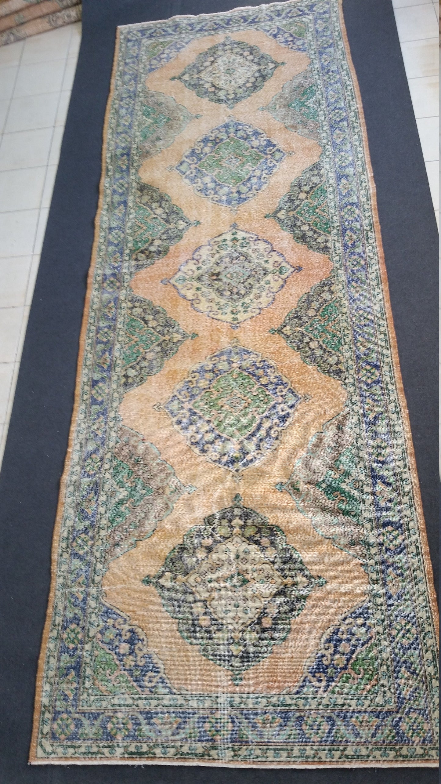 4.8 x 14 VINTAGE RUG , oushak Rug, Turkish Rug,Hand woven Rug, Vintage Rug HAND Made Rugs 5 by 14 runners