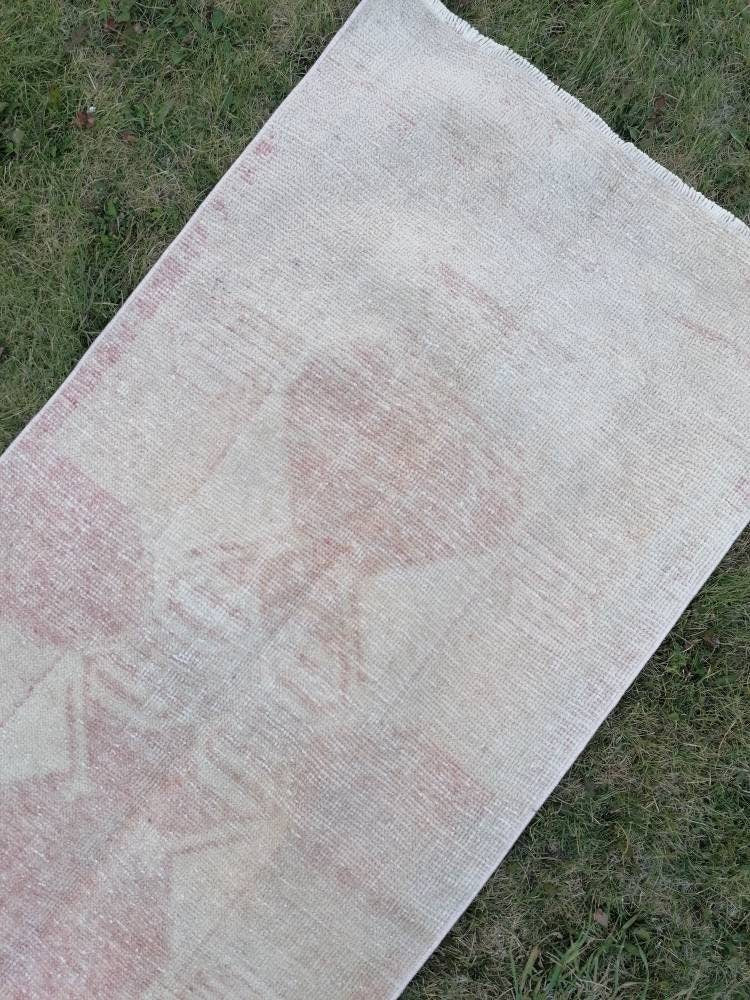 Muted runner rug vintage runner rug turkish runner 2'7x 11'10 muted wool runner rug vintage oriental runner art runner rug