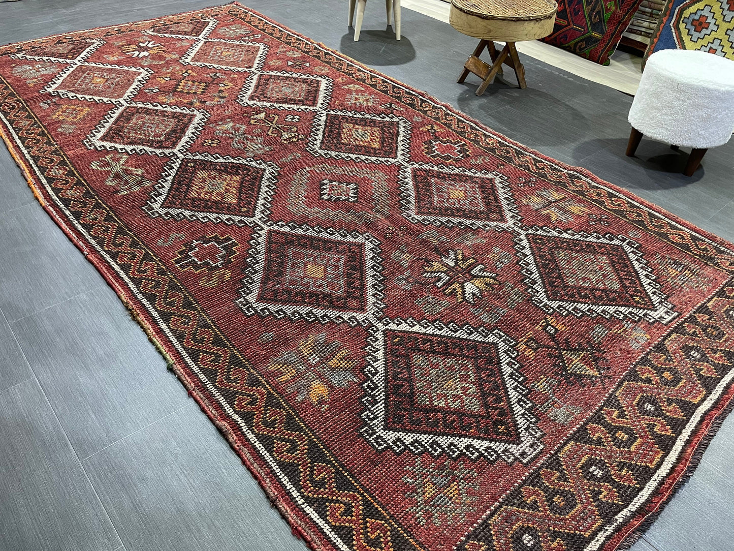 Handmade Rug, Oushak 5.3 x 10.9 Rug, Rustic Rug, Turkish Rug, Farmhouse Rug, Vintage Rug, Wool rug Hand Knotted Rug