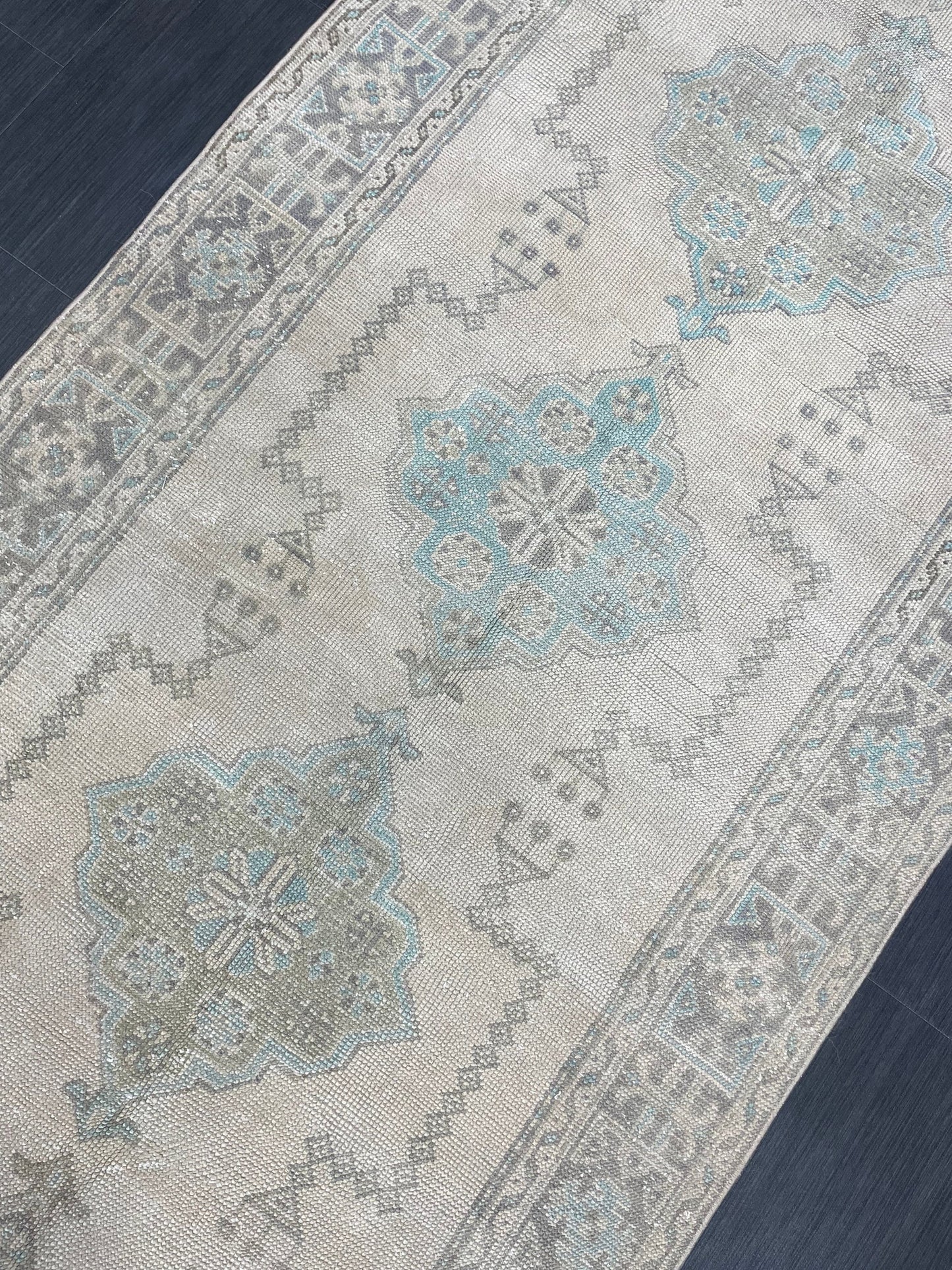 Muted Vintage Runner Rug 3.9 x 11.6 Vintage Persian Runner Rug Hallway Runner Rug Turkish Runner Kitchen Runner Rug Antique Wool Runner