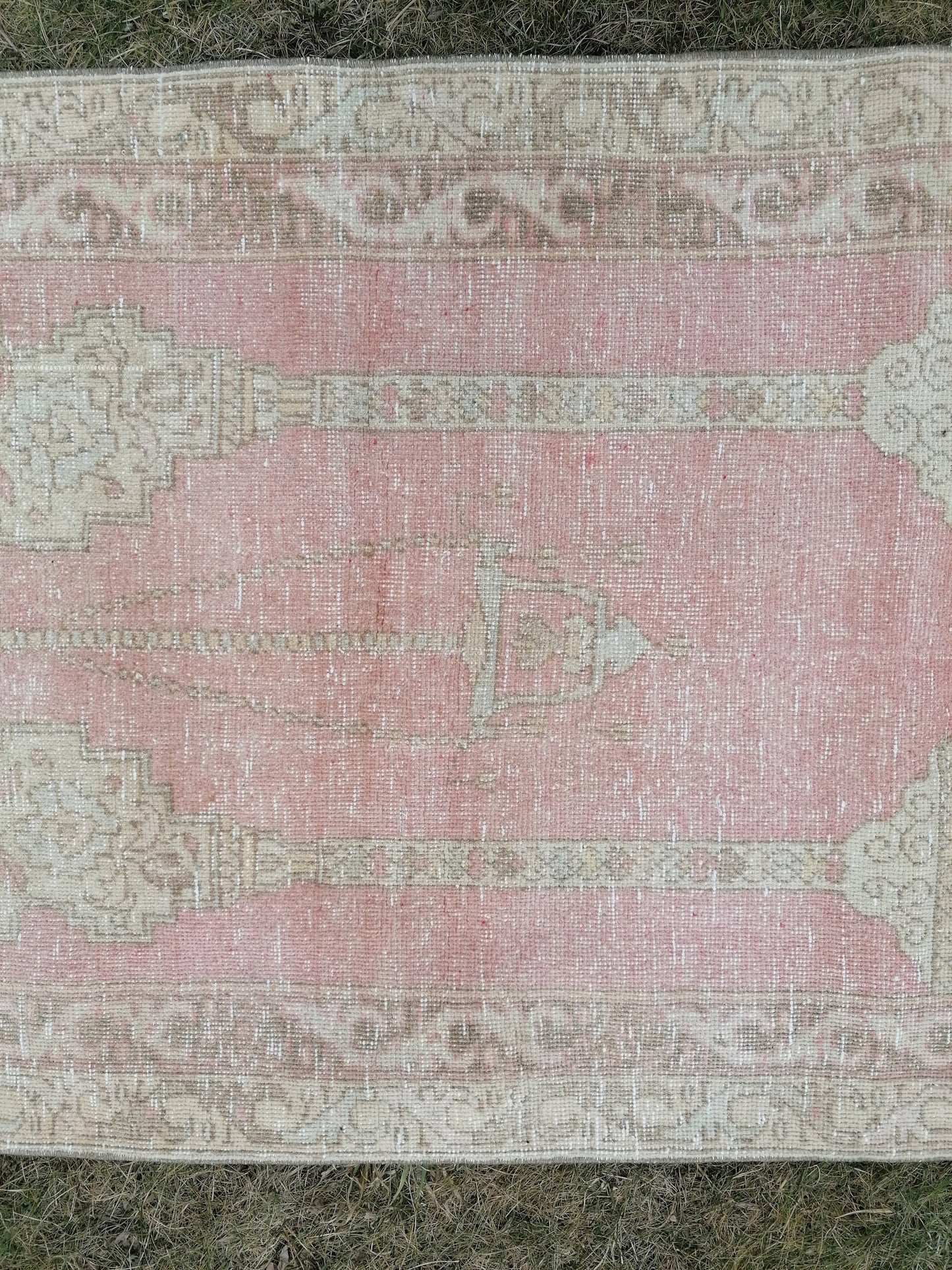Turkish oushak wool rug, 3'2x5'7 vintage rug, vintage hand made rug kitchen rug bohemian rug