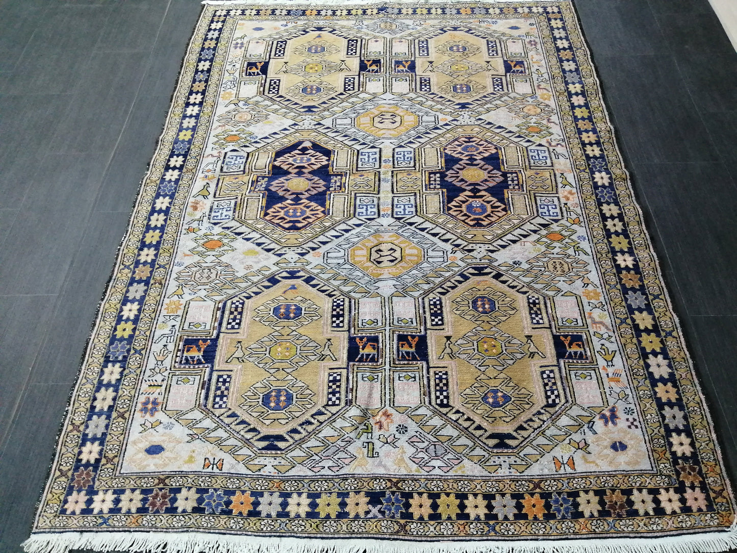 Soumak Rug 5.9 x 4.4 Silk Rug Vintage Rug Oriental Flatwoven Rug Turkish Rug, Bohemian Rug Oushak Rug