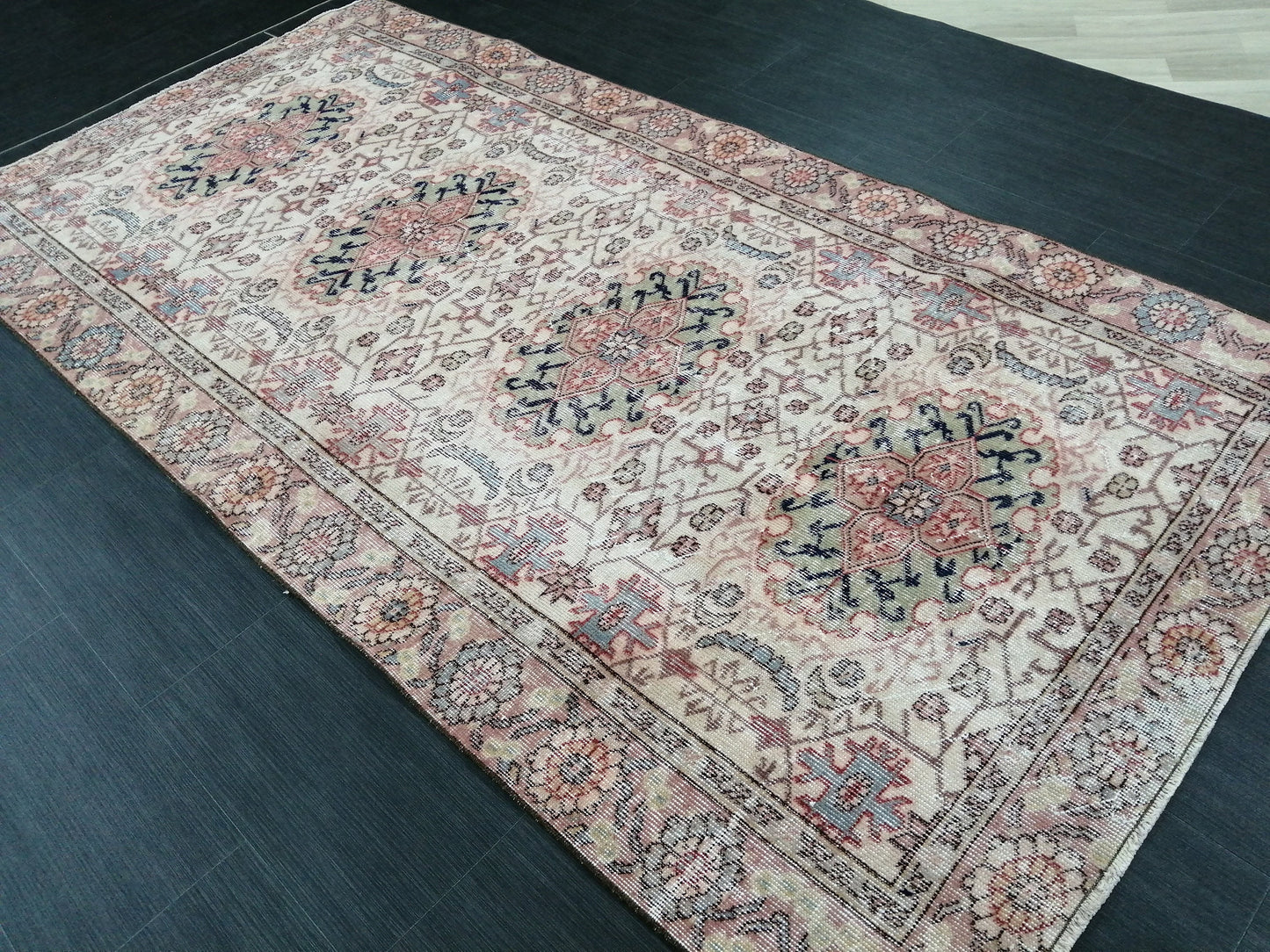 Muted Oriental Runner 8.3 x 4.3 Turkish Runner Rug Vintage Runner Rug Hallway Runner Rug Kitchen Runner Rug Persian Runner Rug