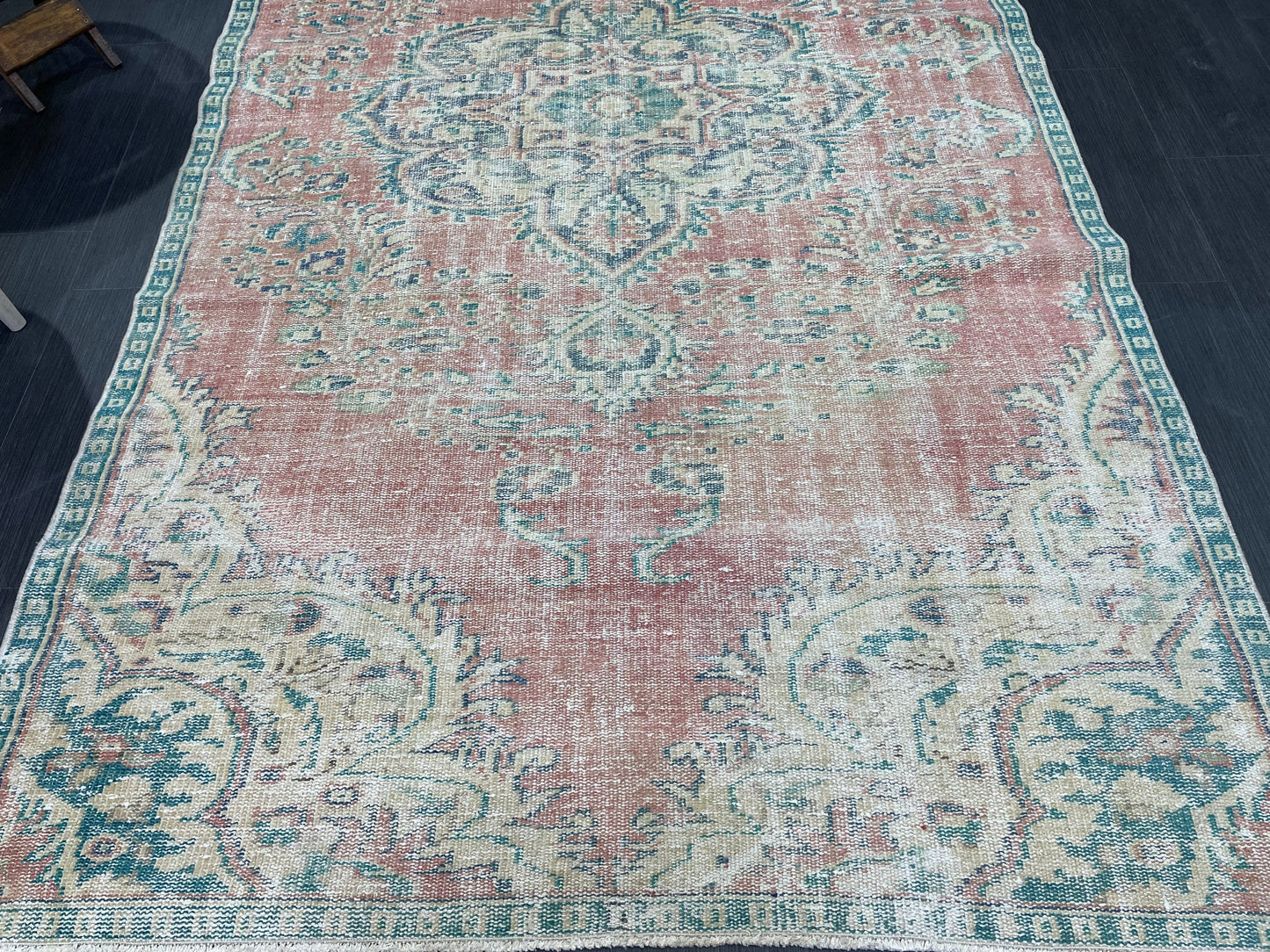 Antique Rug, Turkish 4.9 x 8.6 Rug, Persian RUG, Oushak Rug, Hand knotted Rug, Distressed Rug, Vintage Rug, Handmade Rug, woven rug.