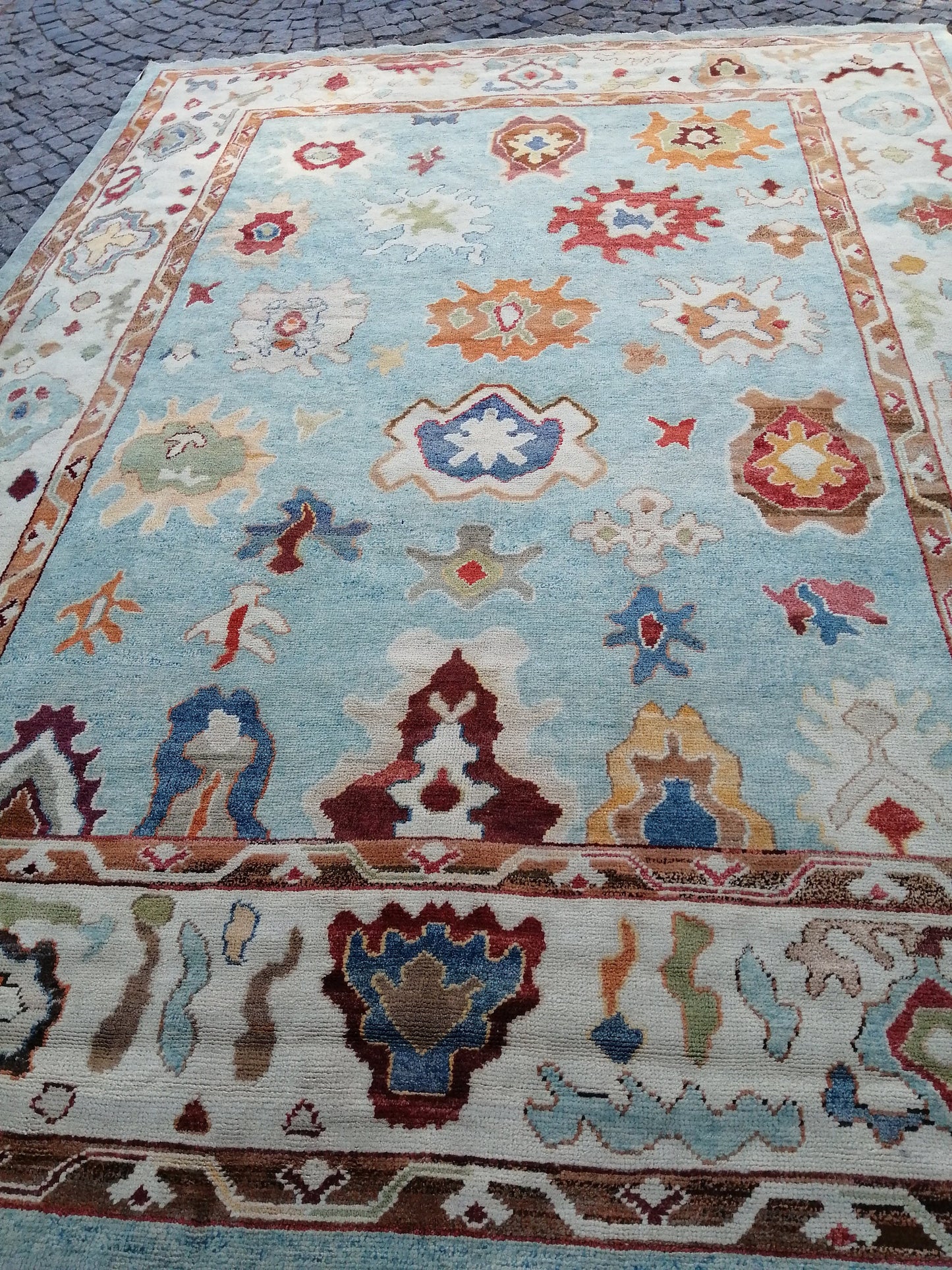 12.7 x 9.4 OUSHAK RUG, TURKISH Oushak Rug, Vintage Oushak Rug, Rug, Wool Oushak Rug Hand Made Rugs, Made In Turkey 9x13 9x12 Rug