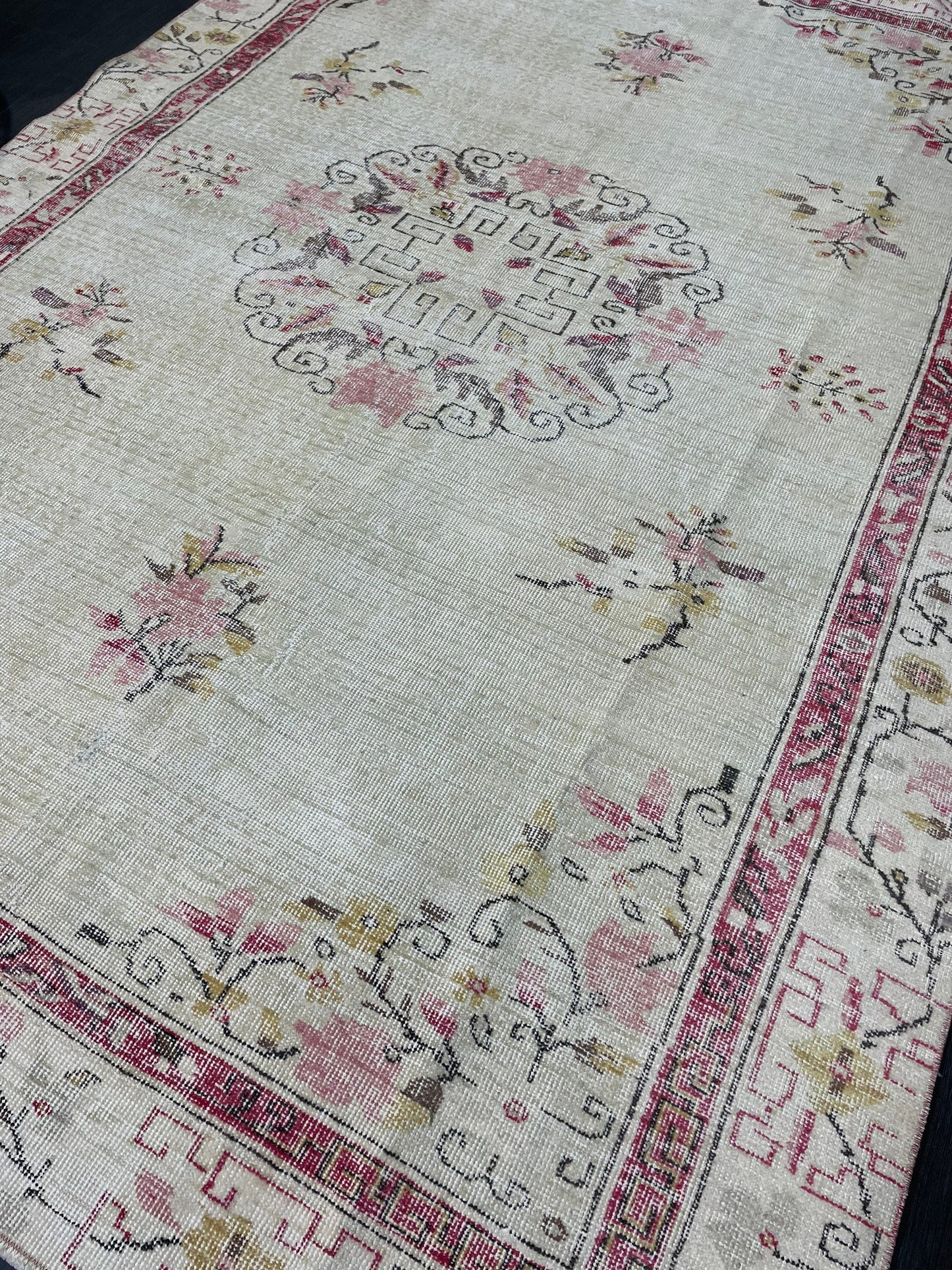Distressed RUG, Vintage 6.2 x 9.3 Rug, Oushak Rug, Handmade Rug, Turkish Rug, Antique Rug, Farmhouse Rug, Persian Rug,Rustic Rug