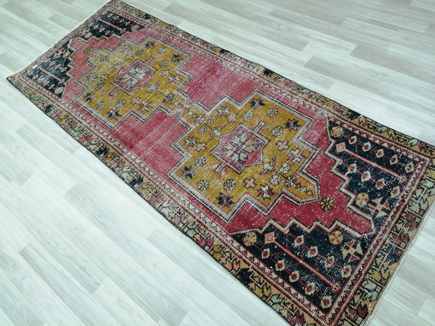 8.3 X 3.3 Rugs, Hand Made Rug, Oushak Rug, Rustic Rug, Bohemian Rug, Rug Runner, Turkish Rug, Farmhouse Rug, Vintage Rug, Wool rug