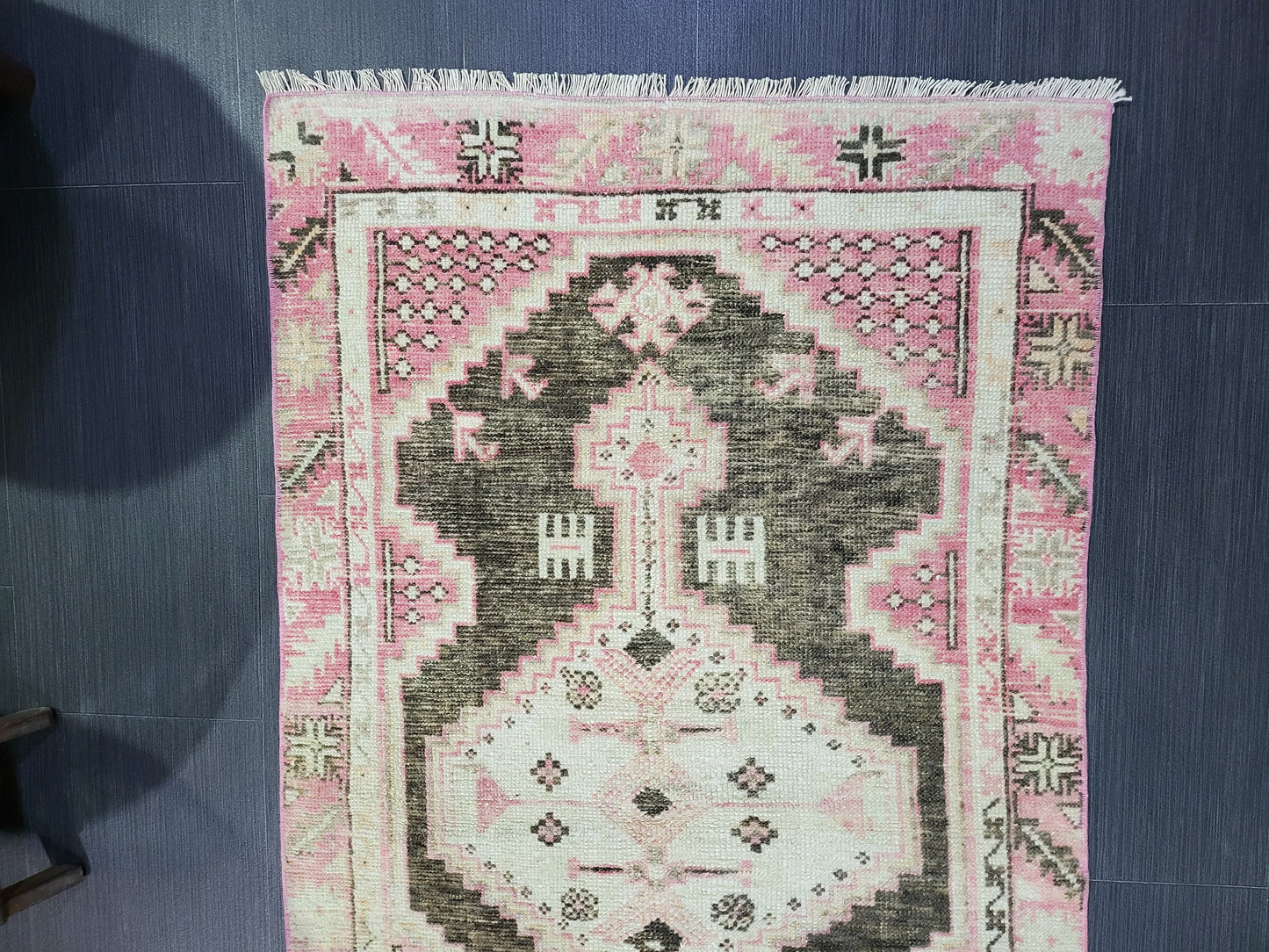 Hand Knotted Rug, Handmade Rug, Oushak 2.5 x 4 Rug, Natural Wool Rug, Oriental Rug , Turkish Rug, Farmhouse Rug, Vintage Persian rug