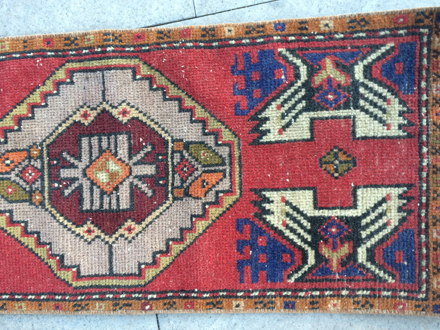 Vintage SMALL AREA TURKISH Rug,Bohemian Rug,Turkish Rug,Antique Rug,Oushak antique Rug,Hand woven Rug,Weaving Rug,Ethnic Rug,Kitchen Rug
