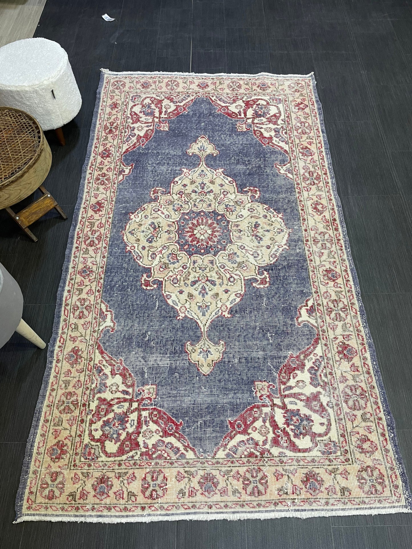 Persian Rug, Turkish Rug, Antique 4x7 Rug, Neutral Rug, Oushak Rug, Hand knotted Rug, Distressed Rug, Vintage Rug, Handmade Rug, woven rug.