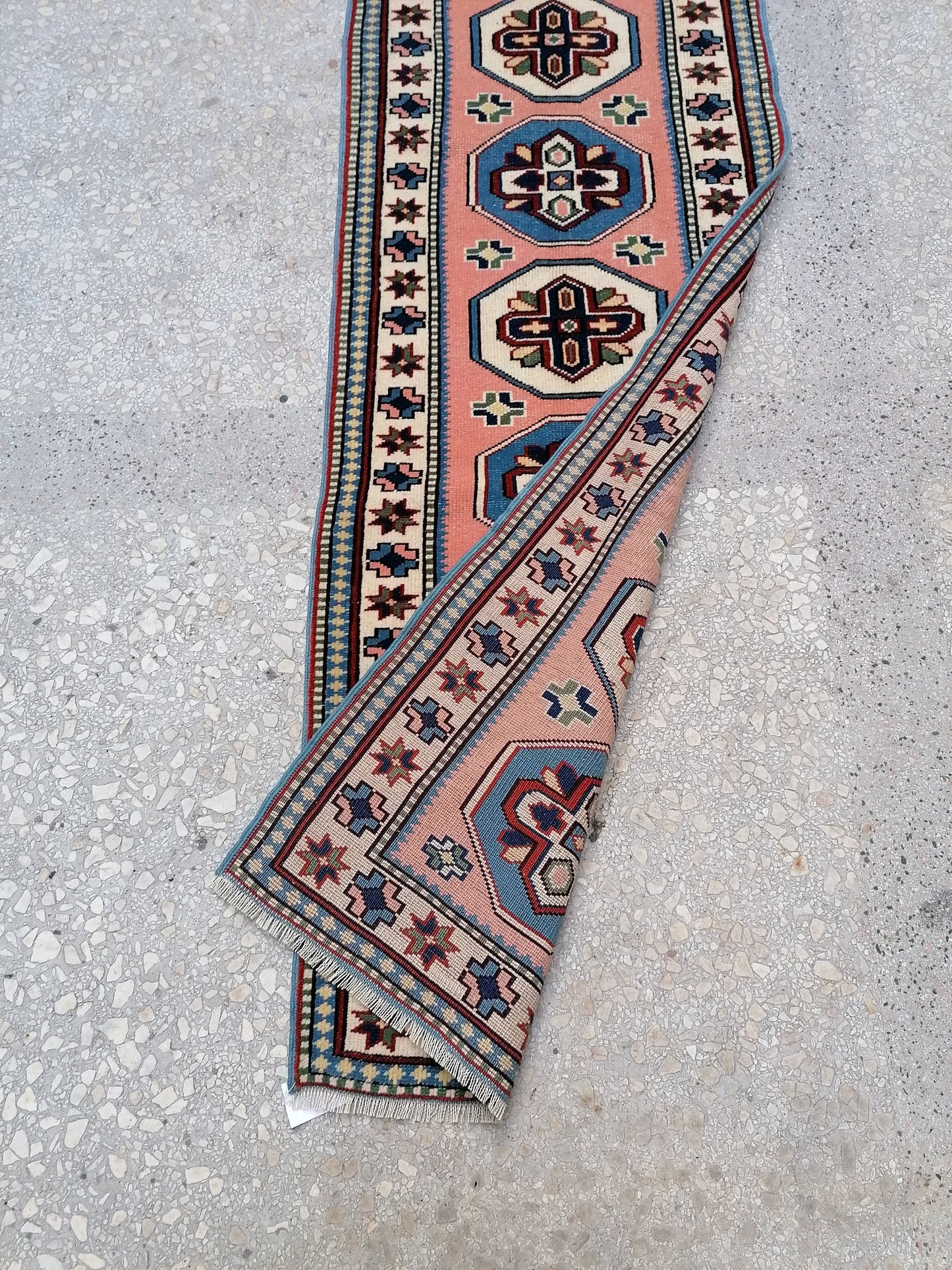 9'x2'4 turkish runner rug,oushak runner rug,vintage rug,kitchen rug,vintage oushak rug, vintage anatolian rug,unique hand made rug,bohemian