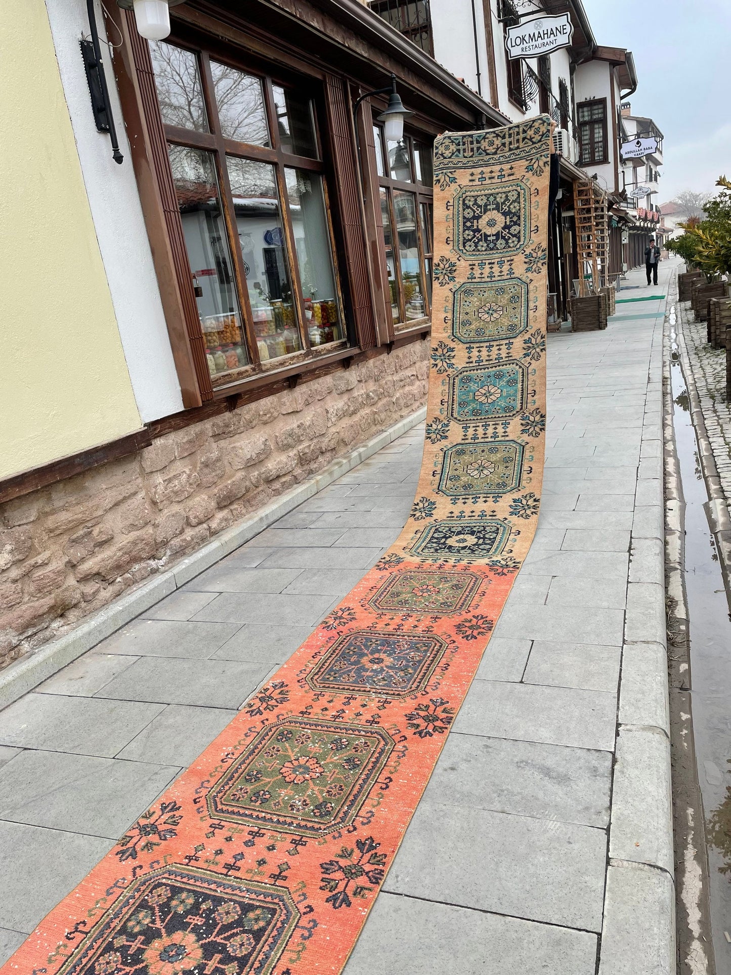Vintage Staircase Runner Rug 2.3 x 27 ft Extra Long TURKISH Runner Rug Vintage Runner Rug Distressed Runner Rug Runner Hand Knotted Runner