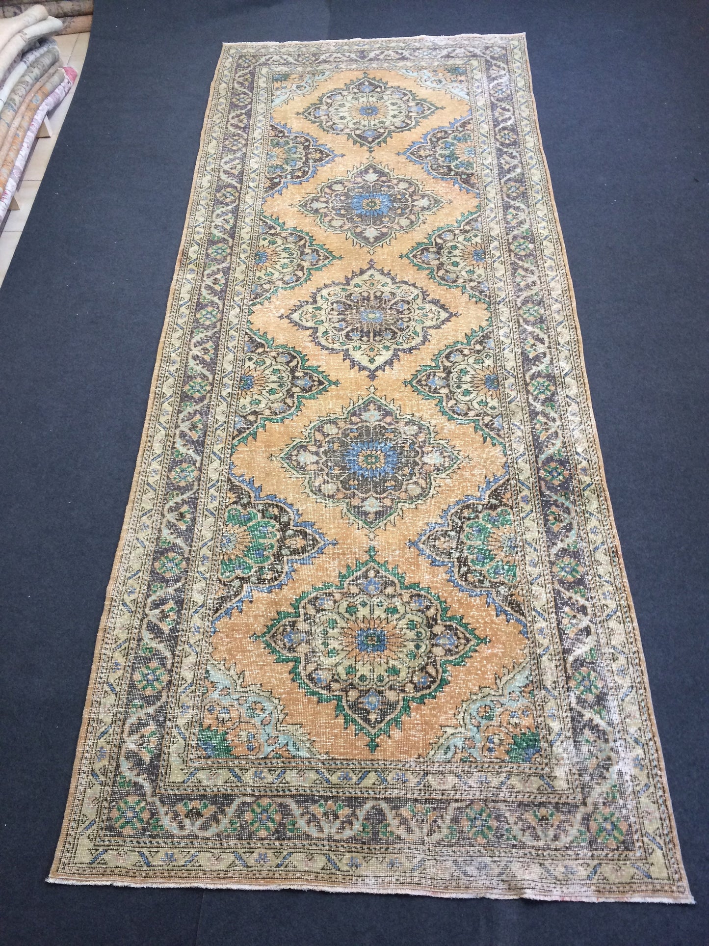 12.3 x 4.8 Large Area Rug Vintage Rug Oushak Rug Turkish Rug Oriental Runner Carpet Persian Runner Rug 4.8x12.3 Runner