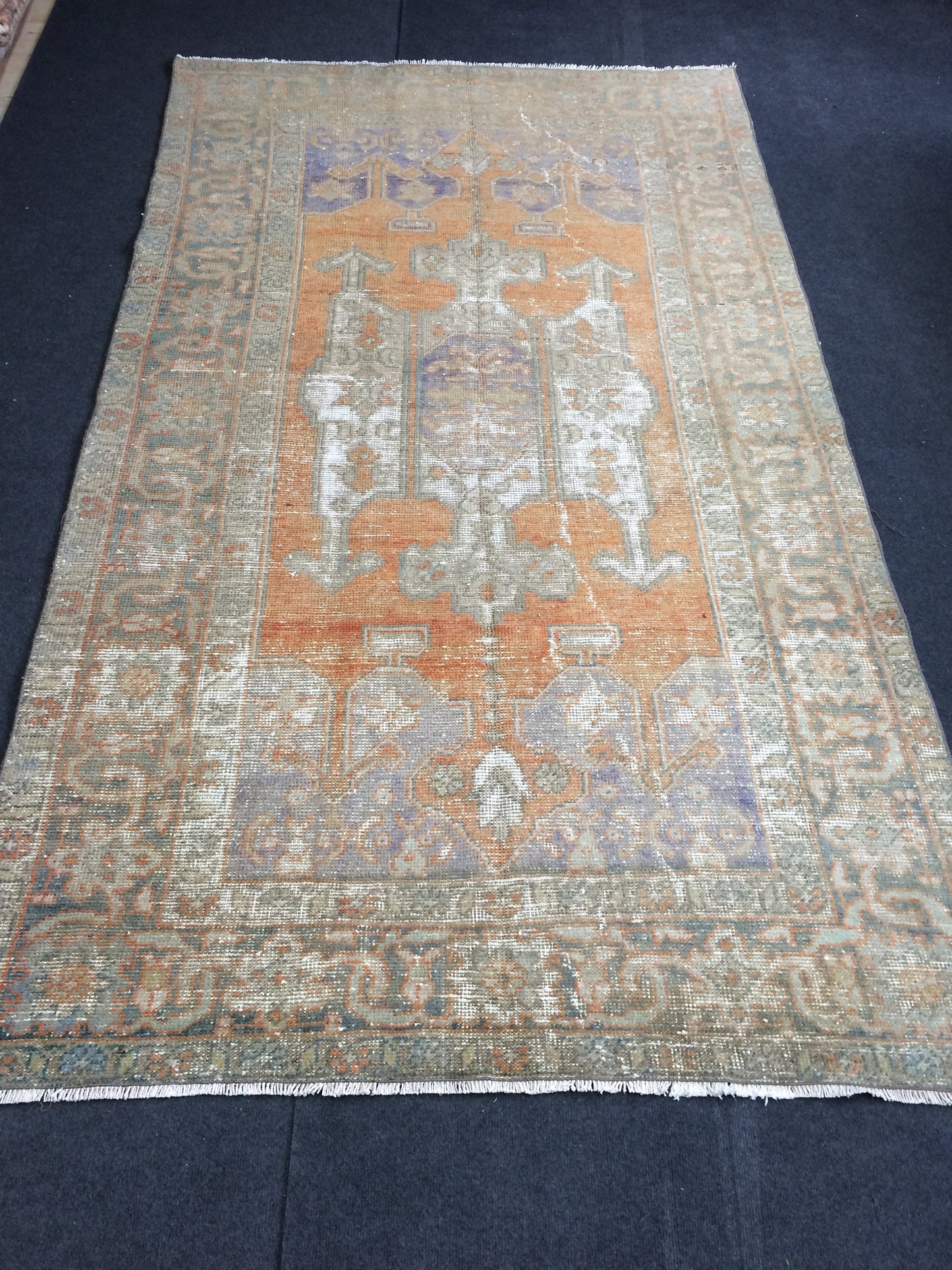 5 x 8.6 OUSHAK RUG TURKISH Oriental Rug Vintage Oushak Rug Vintage Persian Wool Rug Hand Made Rugs Vintage Turkish Rug Discounted Rugs