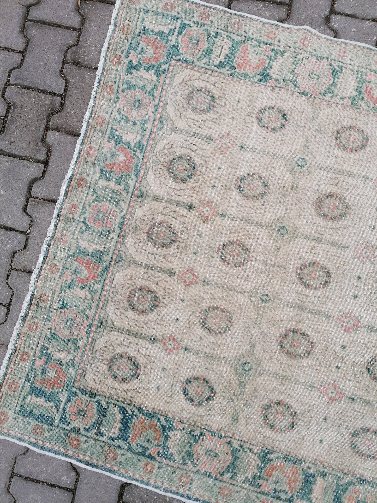 4'7x7 vintage rustic rug, large oushak rug, area rug,