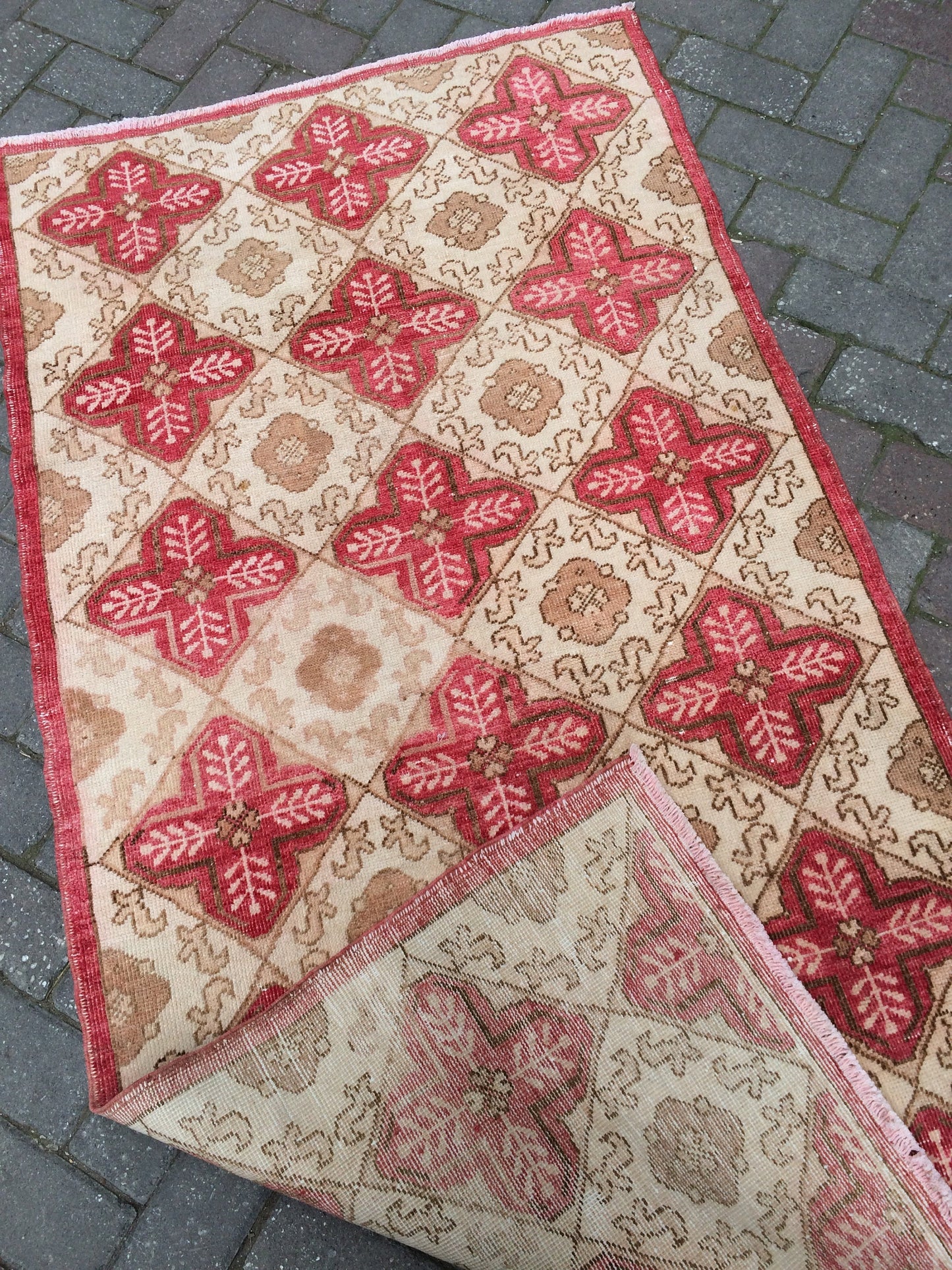 Vintage Rug Turkish Rug, Bohemian Rug Oushak Rug