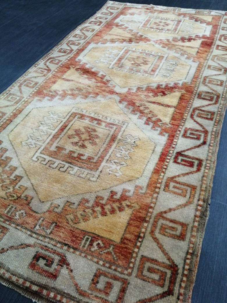 WOOL RUGS, 6 x 3.2 Vintage Rug Turkish Oushak Rug, Hand Made Rug, Living Room Rug, Oushak Rug, Farmhouse Rug, Oriental Rug,