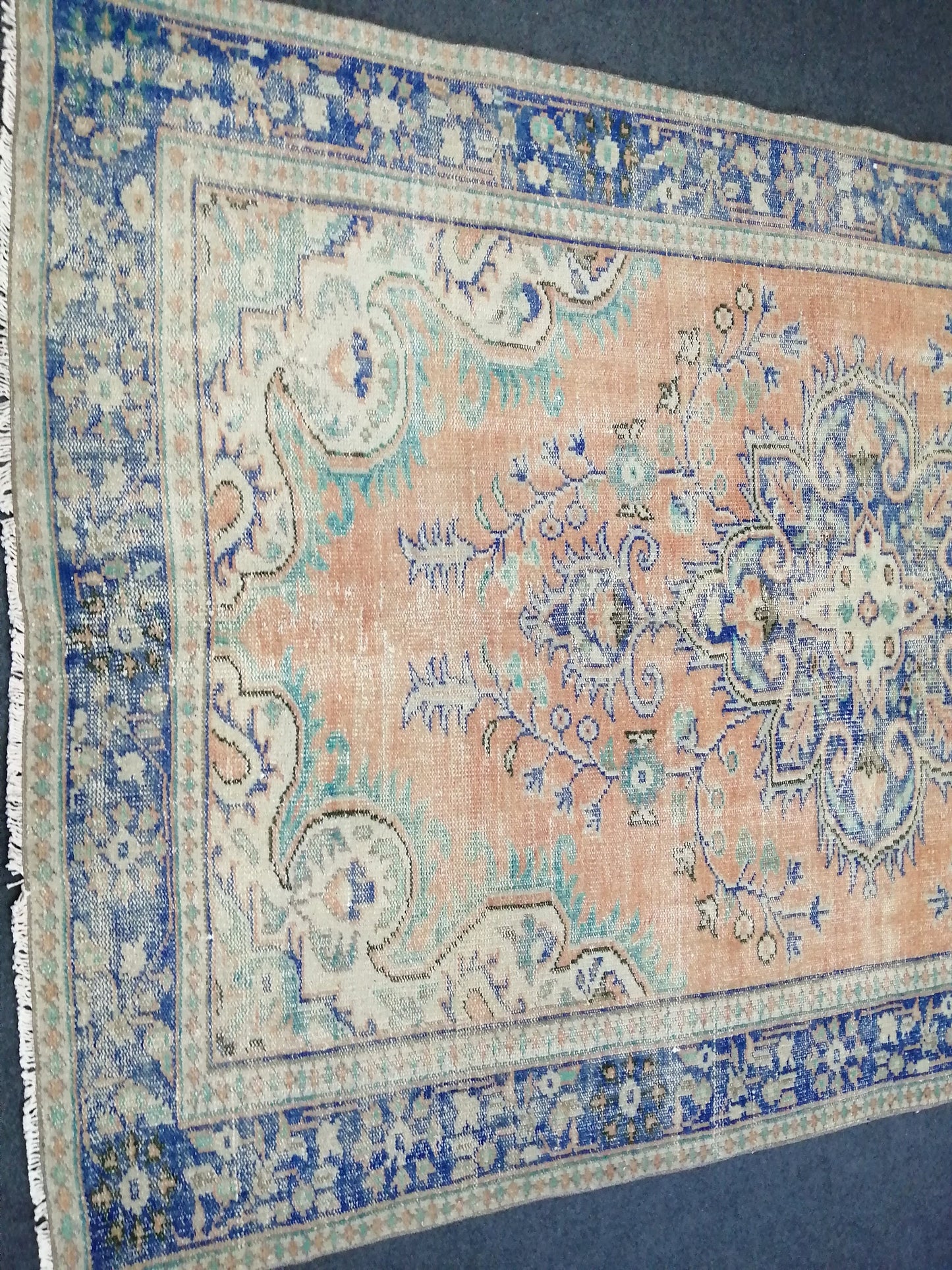 6.2 x 9.7 OUSHAK RUG TURKISH Oushak Rug Vintage Persian Rug Vintage Oriental Rug Wool Oushak Rug Hand Made Rugs Vintage Turkish Rug