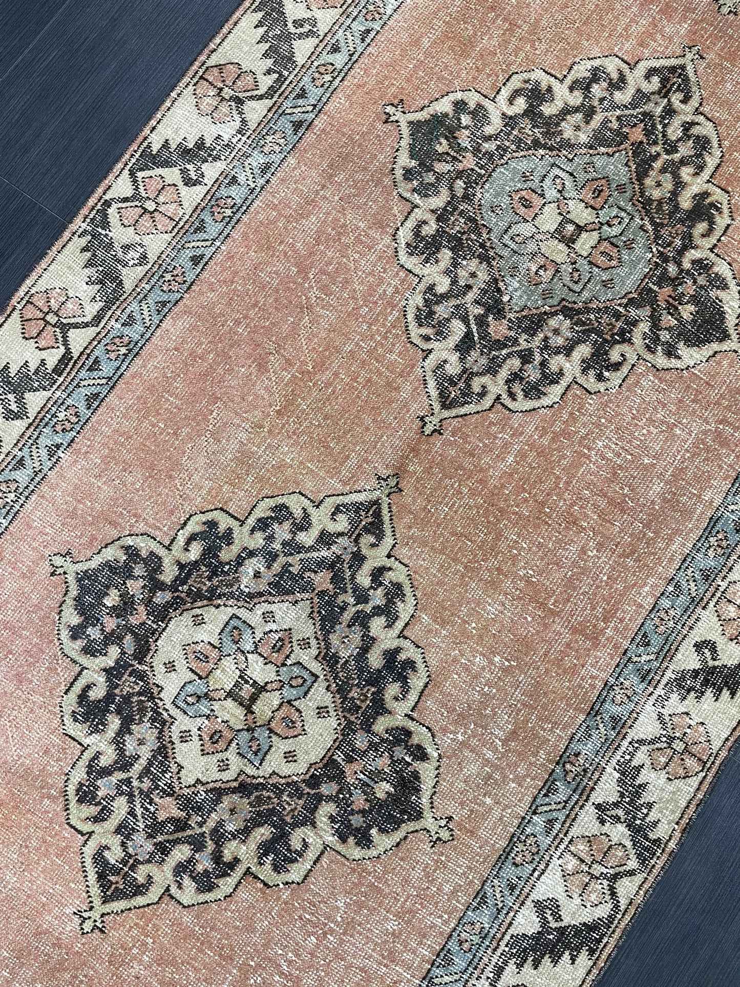 Hand Knotted Runner 4 x 10.4 Turkish Runner Rug Vintage Runner Rug Hallway Runner Rug Kitchen Runner Rug Wool Runner Rug Wool Nomad Rug
