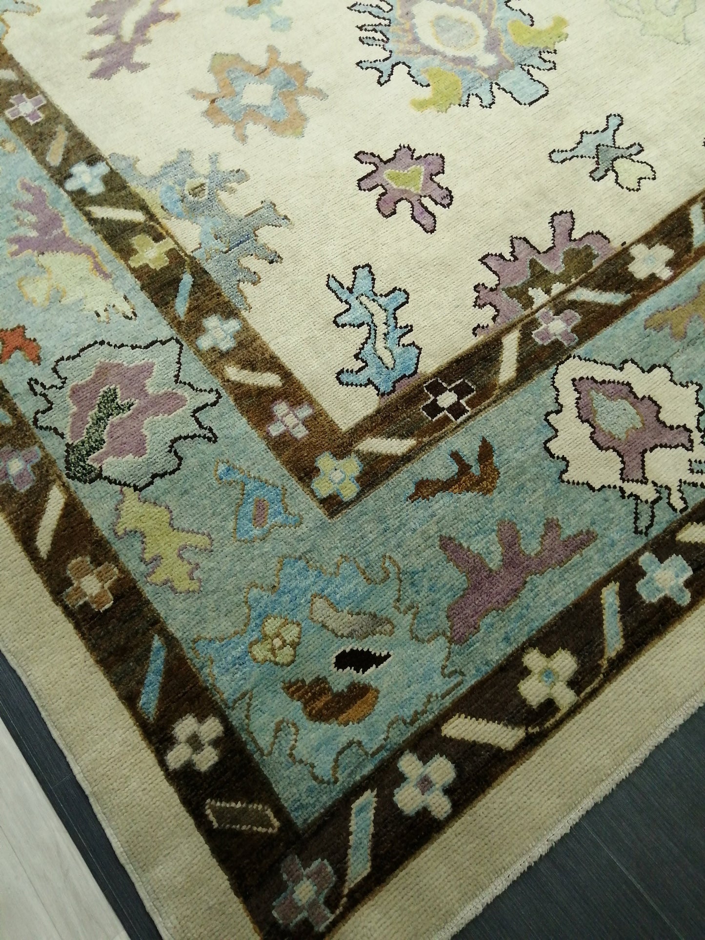 11.8 x 9.5 Large OUSHAK RUG, Wool TURKISH Oushak Rug, Vintage Oushak Rug, Rug, Wool Oushak Rug Hand Made Rugs, Made In Turkey 9x12