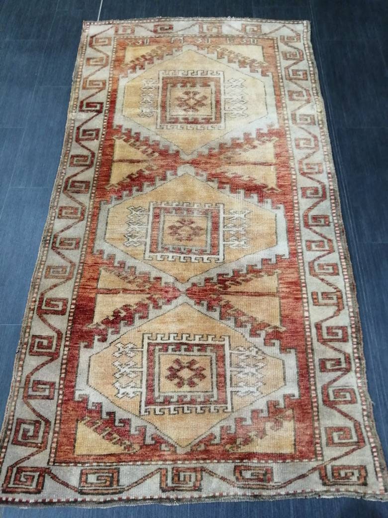 WOOL RUGS, 6 x 3.2 Vintage Rug Turkish Oushak Rug, Hand Made Rug, Living Room Rug, Oushak Rug, Farmhouse Rug, Oriental Rug,