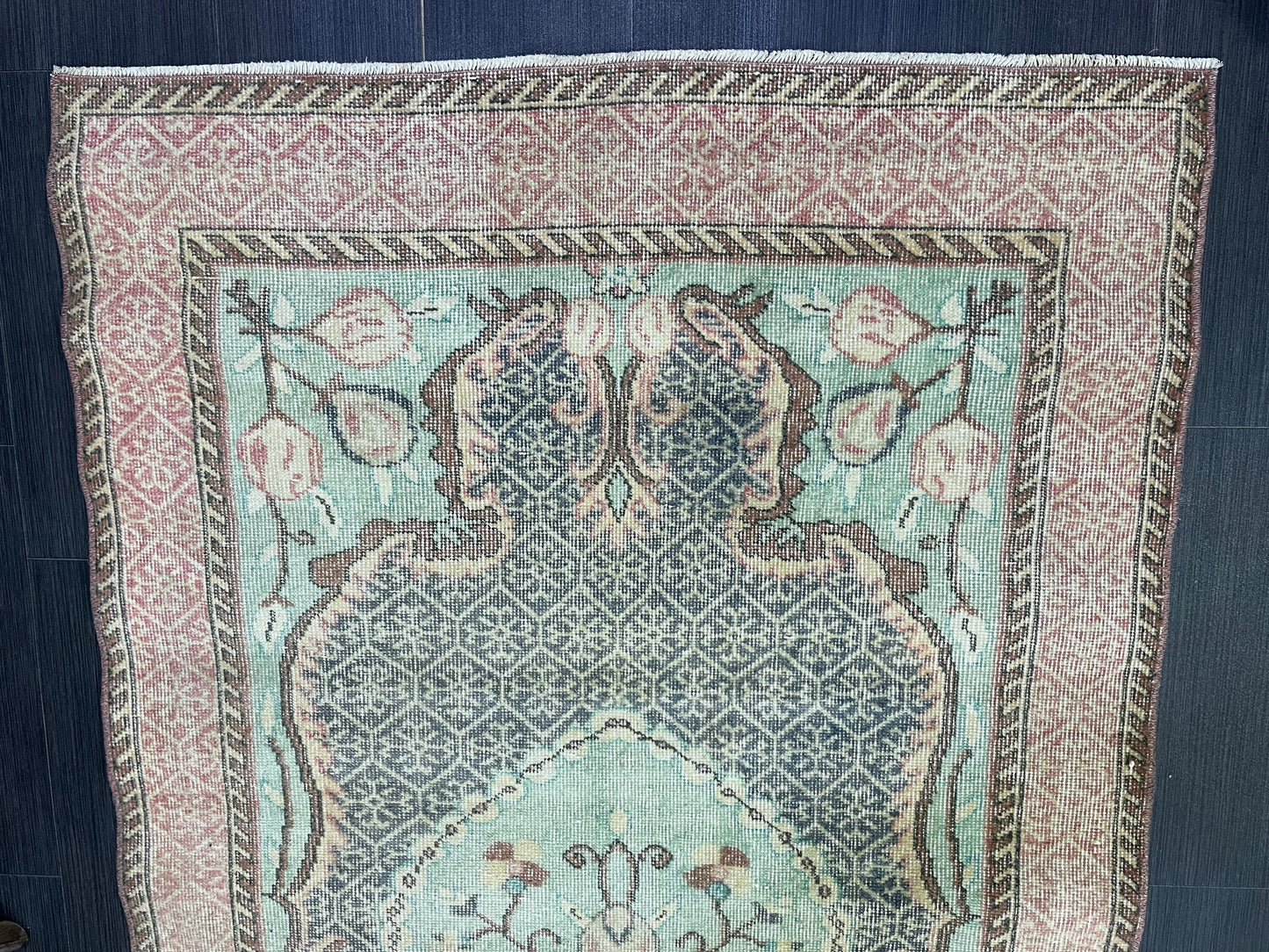 Persian RUG, Oushak 3.9 x 7 Rug, TURKISH Rug, Handknotted Rug, Oriental Rug, Vintage Rug, Handmade Rug, Antique Rug, woven rug.