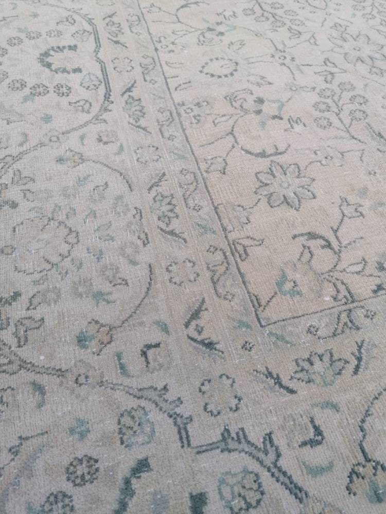 6'6x9'6 large morracon wool rug, oushak hand made rug,muted bohemian rug, living room rug