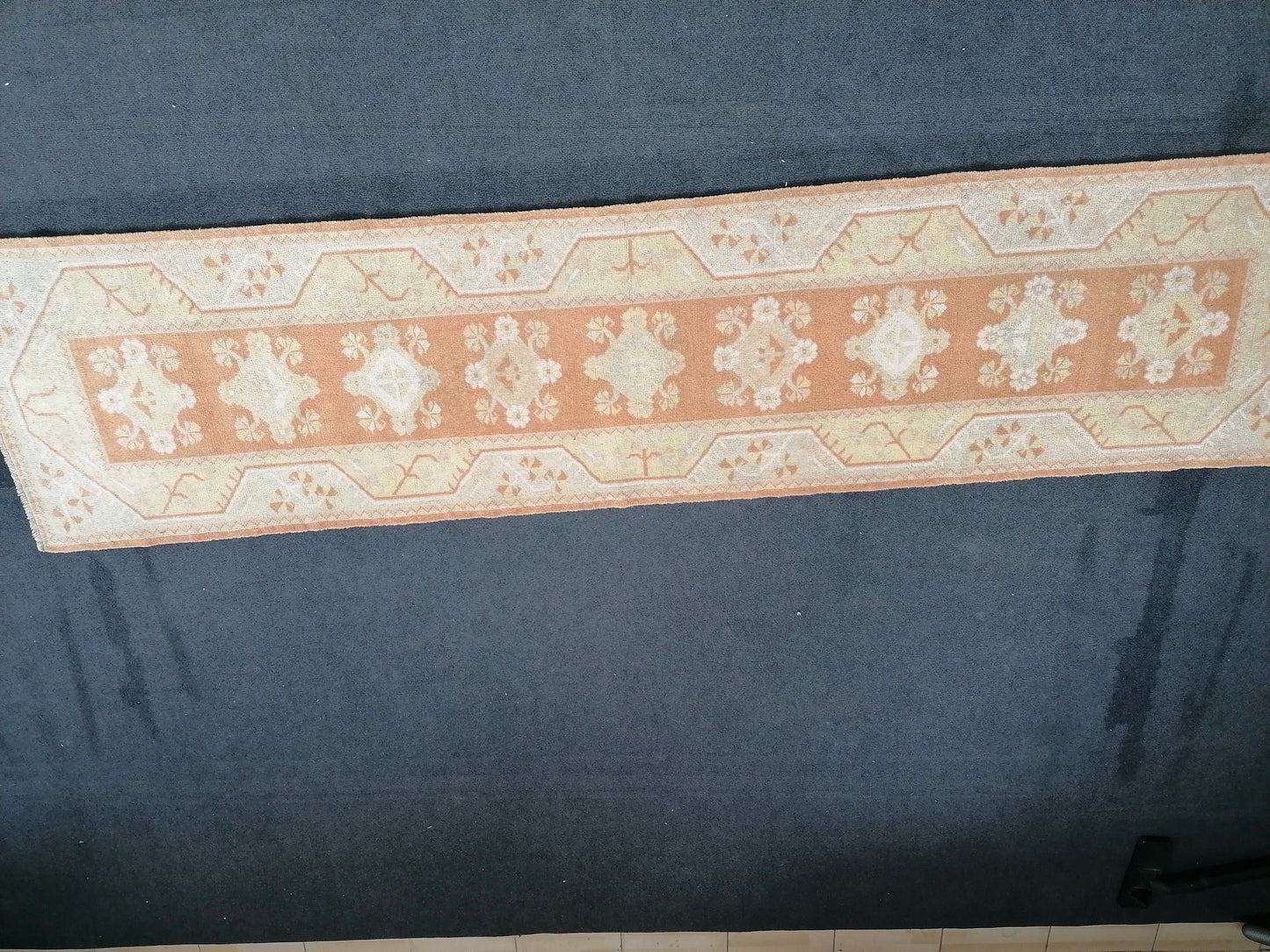 Runner rug, 10'2x2'6, turkish runner rug, soft vintage runner rug, hallway runner rug, kitchen runner rug, turkish oushak runner rug