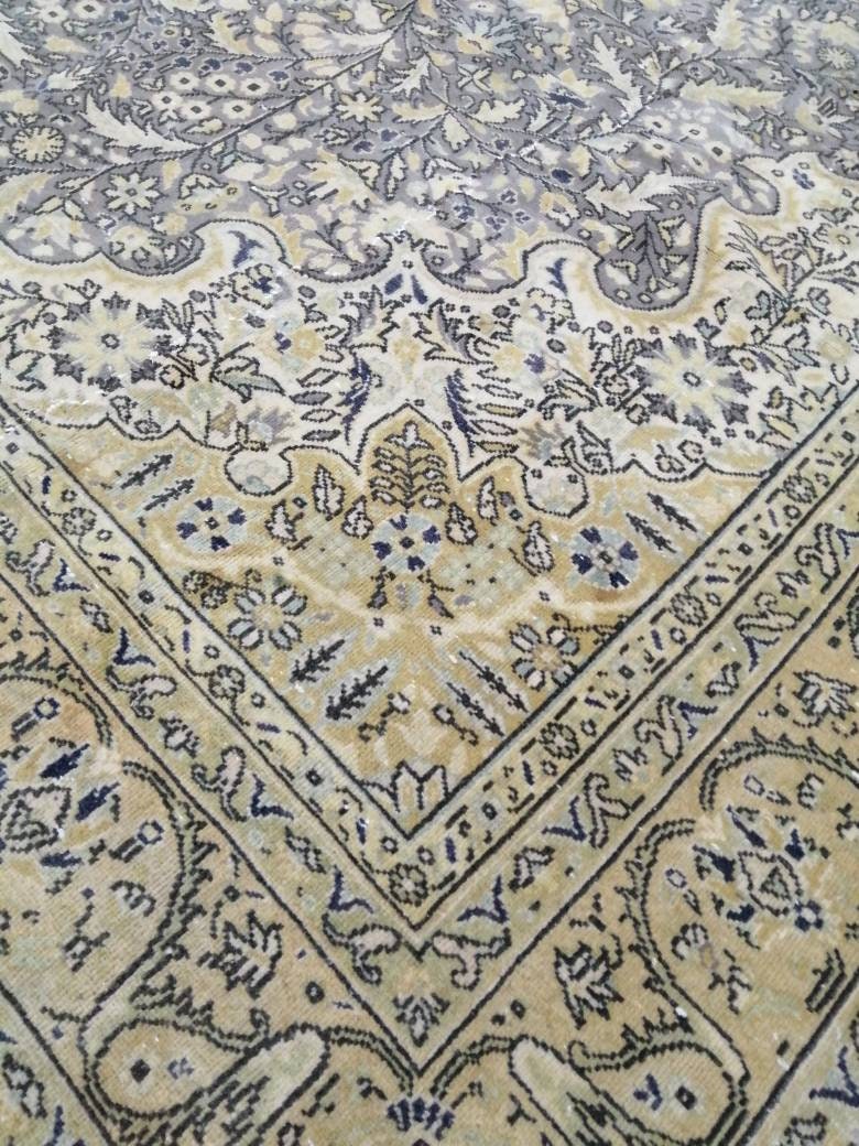 9.9 x 6.5 Large OUSHAK RUG TURKISH Oushak Rug Vintage Oushak quality Rug Vintage Runner Rug Wool Oushak Rug Hand Made Rugs Vintage Rug