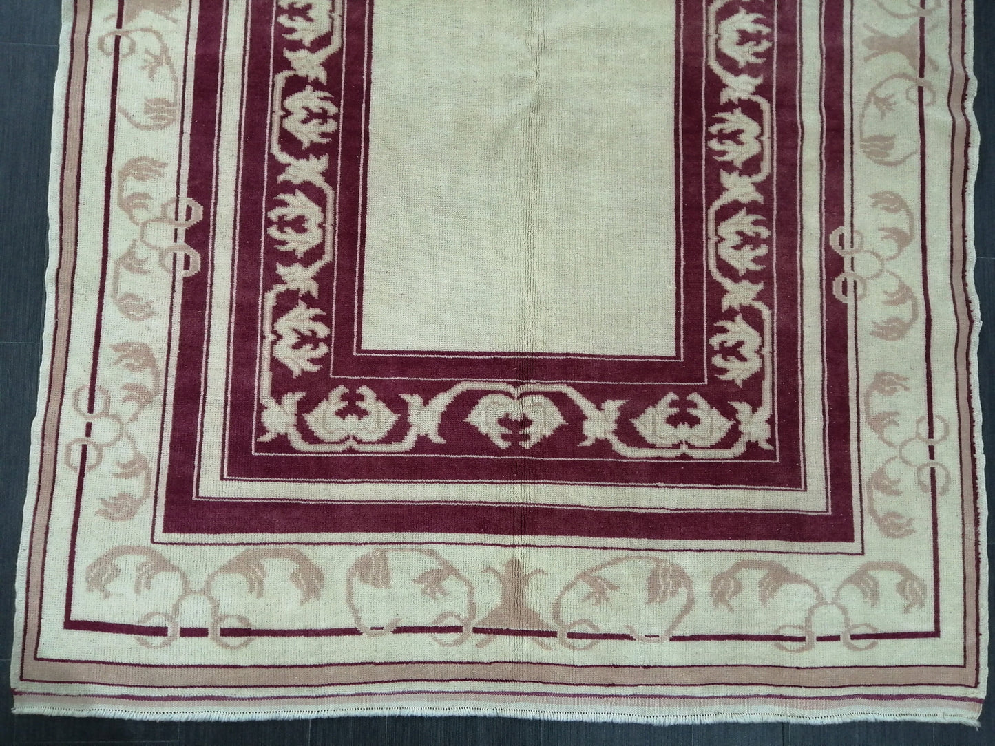 5,2 x 7.4 Burgundy Rug, Hand Made Rug, Oushak Rug, Rustic Rug, Bohemian Rug, Bordo Turkish Rug, Farmhouse Rug, Vintage Rug, Wool Vine rug