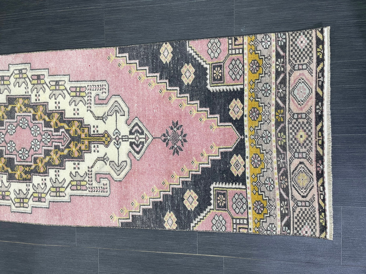 Hand Knotted Runner 2.3 x 8 Vintage Runner Rug Hallway Runner Rug Kitchen Runner Rug Wool Runner Rug Wool Turkish Runner Rug
