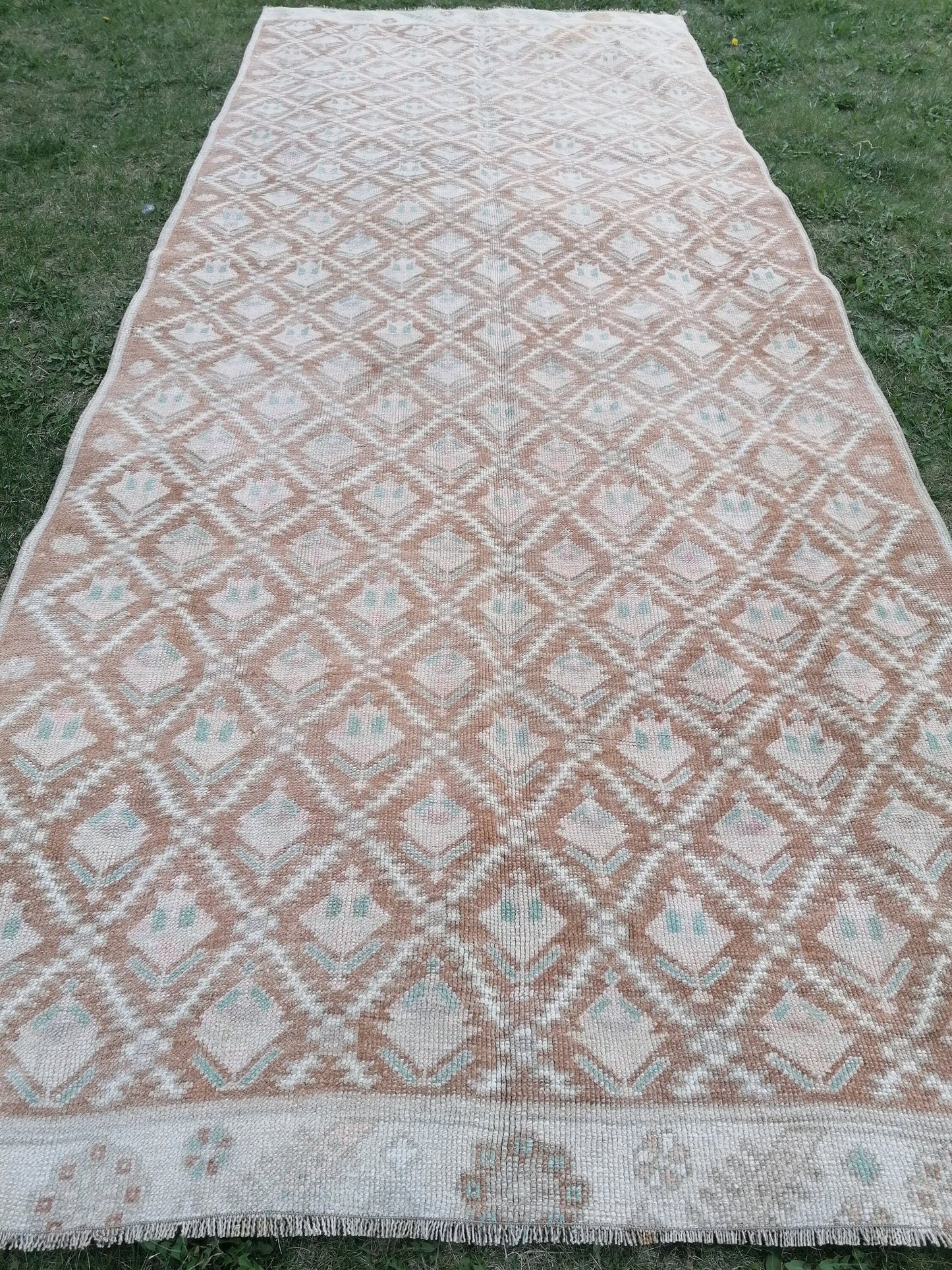 Turkısh rug vıntage rug, runner rug, vıntage turkısh runner rug, hand made wool runner rug 4'3x10'8