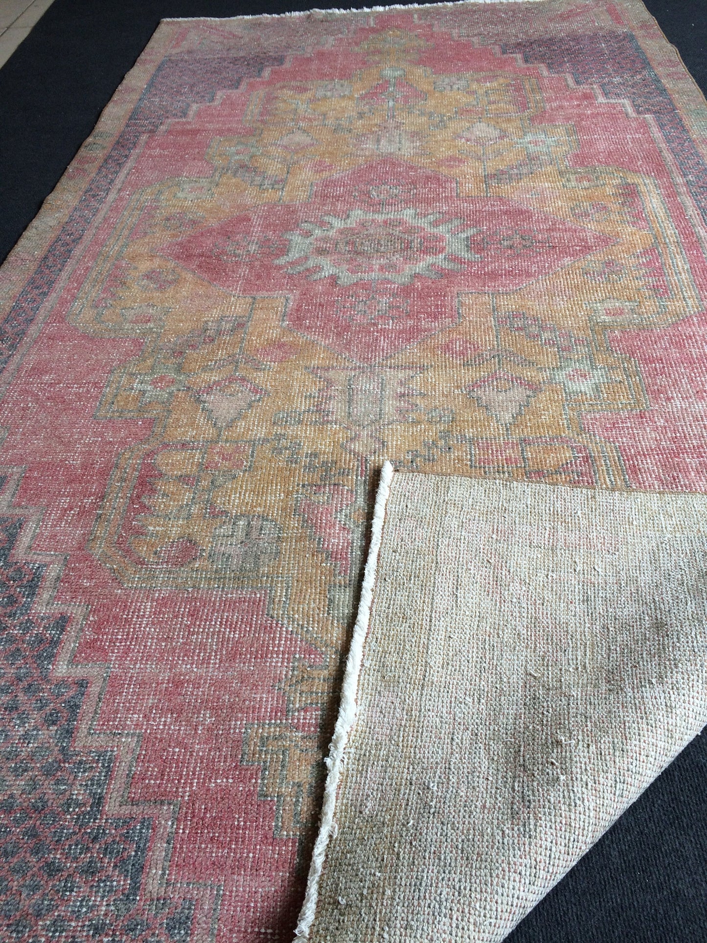 Vintage Rugs TURKISH HAND MADE Rugs Vintage Turkish Rugs Oushak Rug Traditional Rug, Turkish Oushak Rug, Vintage Oushak Rug, Wool Rug