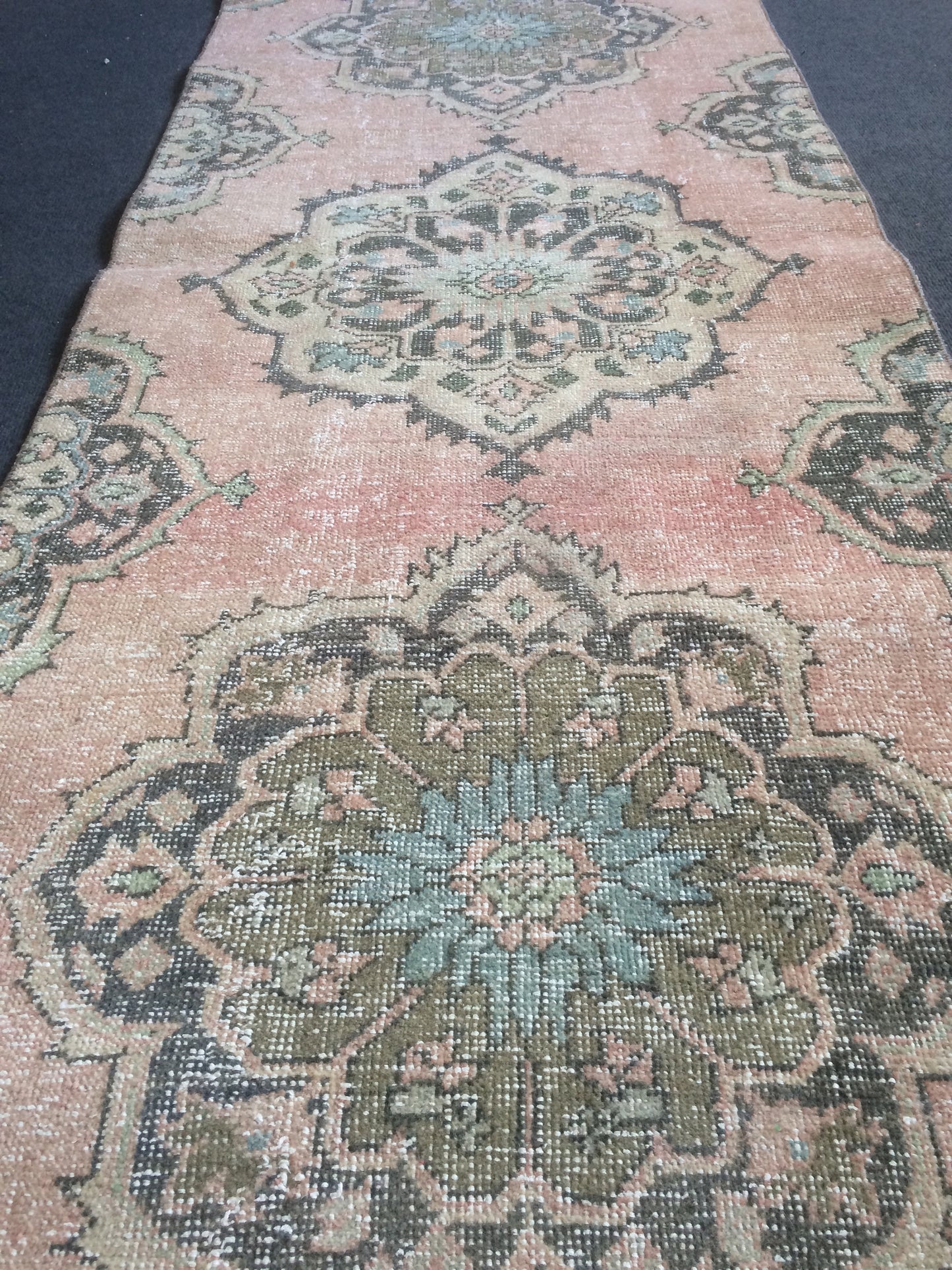 11.3 X 2.7 Oushak Runner Rug Vintage Runner Rug Turkish Runner Rug Hallway Runner Rug Kitchen Runner Rug Wool Runner Rug Wool Oushak Rug