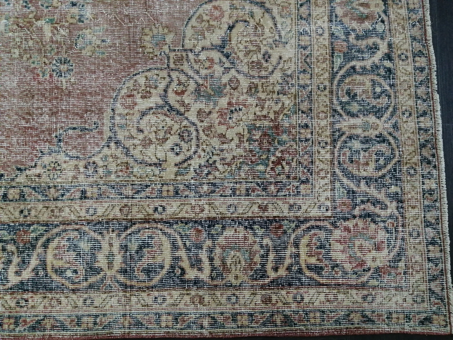 7x10 Vintage RUG TURKISH Rug Vintage Oushak Rug Vintage Oriental Rug Wool Oushak Rug Hand Made Rugs Vintage Turkish Rug