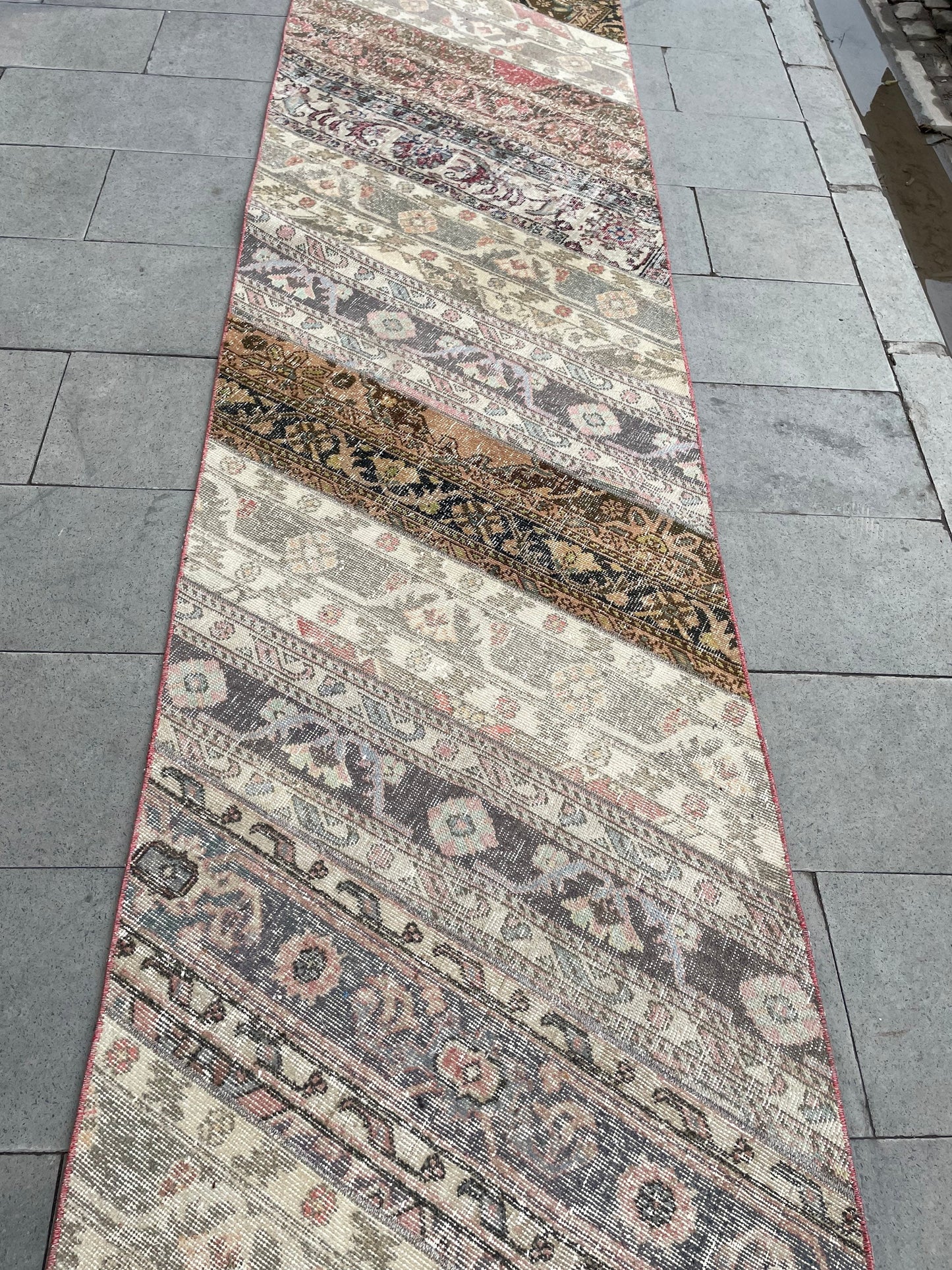 Vintage Runner Rug 2.7 x 22 ft Extra Long TURKISH Runner Rug Vintage Runner Rug Oriental Runner Rug Patchwork Runner Hand Knotted Runner