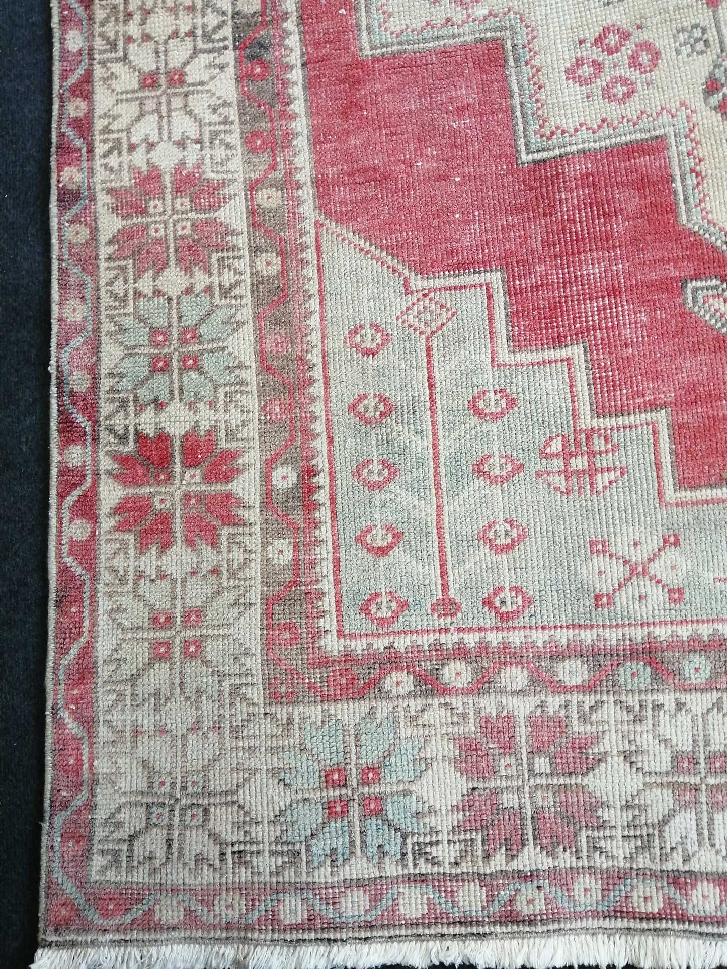 9.3 x 4.6 Oushak Runner Rug Turkish Runner Rug Vintage Runner Rug Hallway Runner Rug Kitchen Runner Rug Wool Runner Rug Wool Oushak Rug
